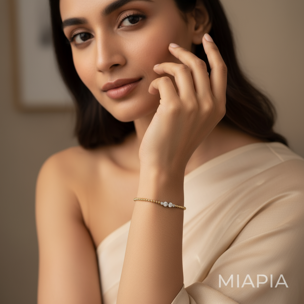 Snap & Swirl Diamond Cluster Bracelet