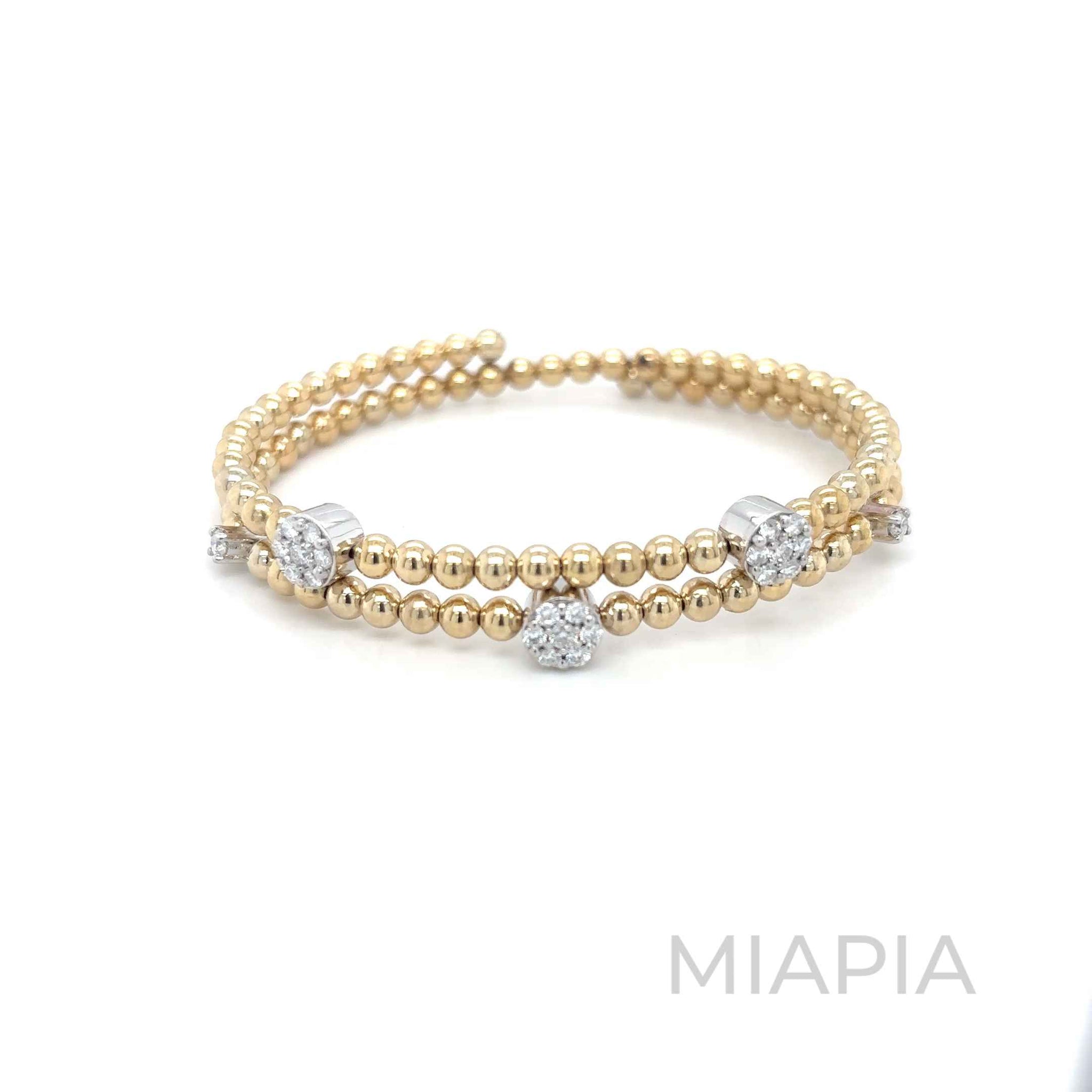 Snap & Swirl Dual Row Charm Bracelet