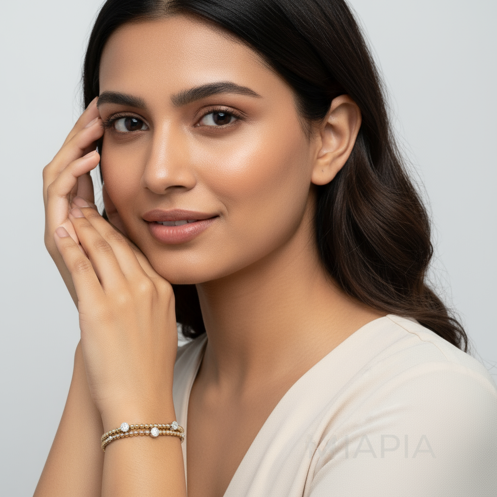 Snap & Swirl Dual Row Charm Bracelet