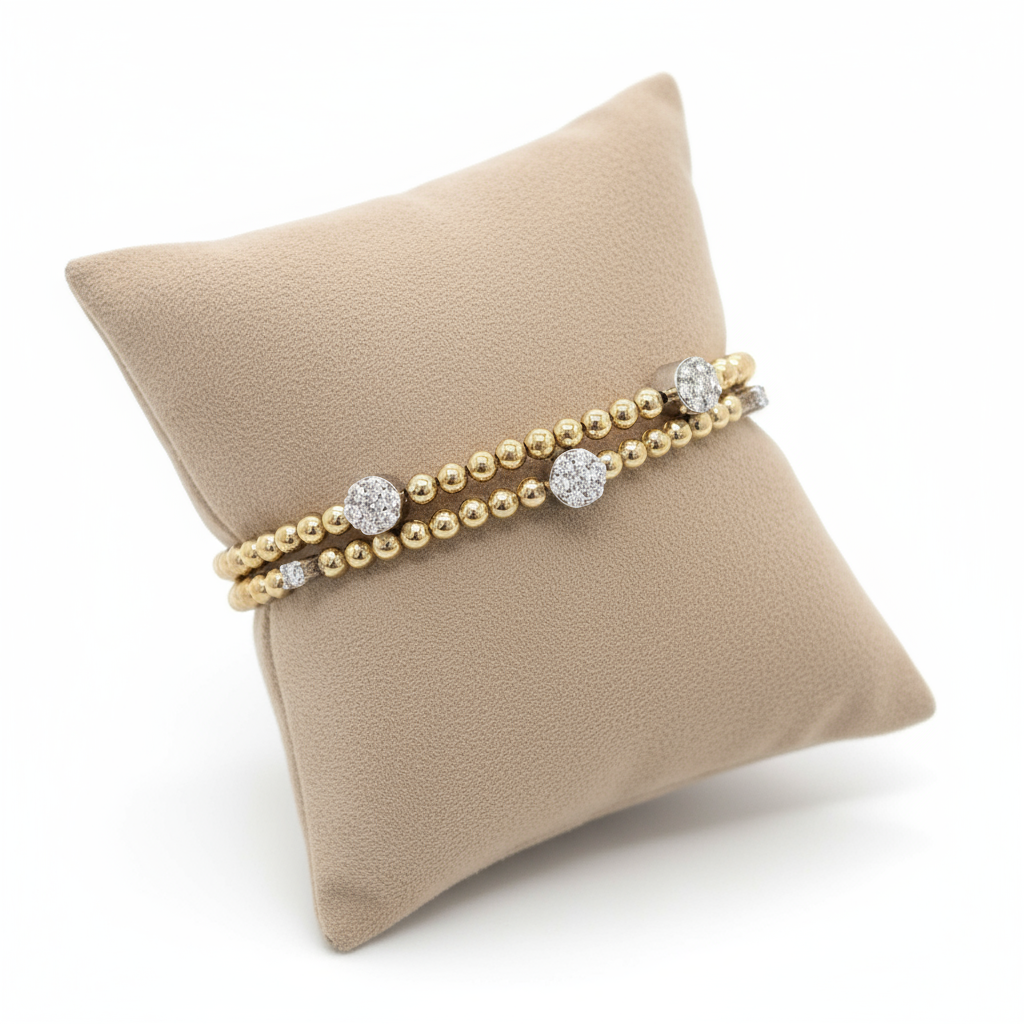 Snap & Swirl Dual Row Charm Bracelet