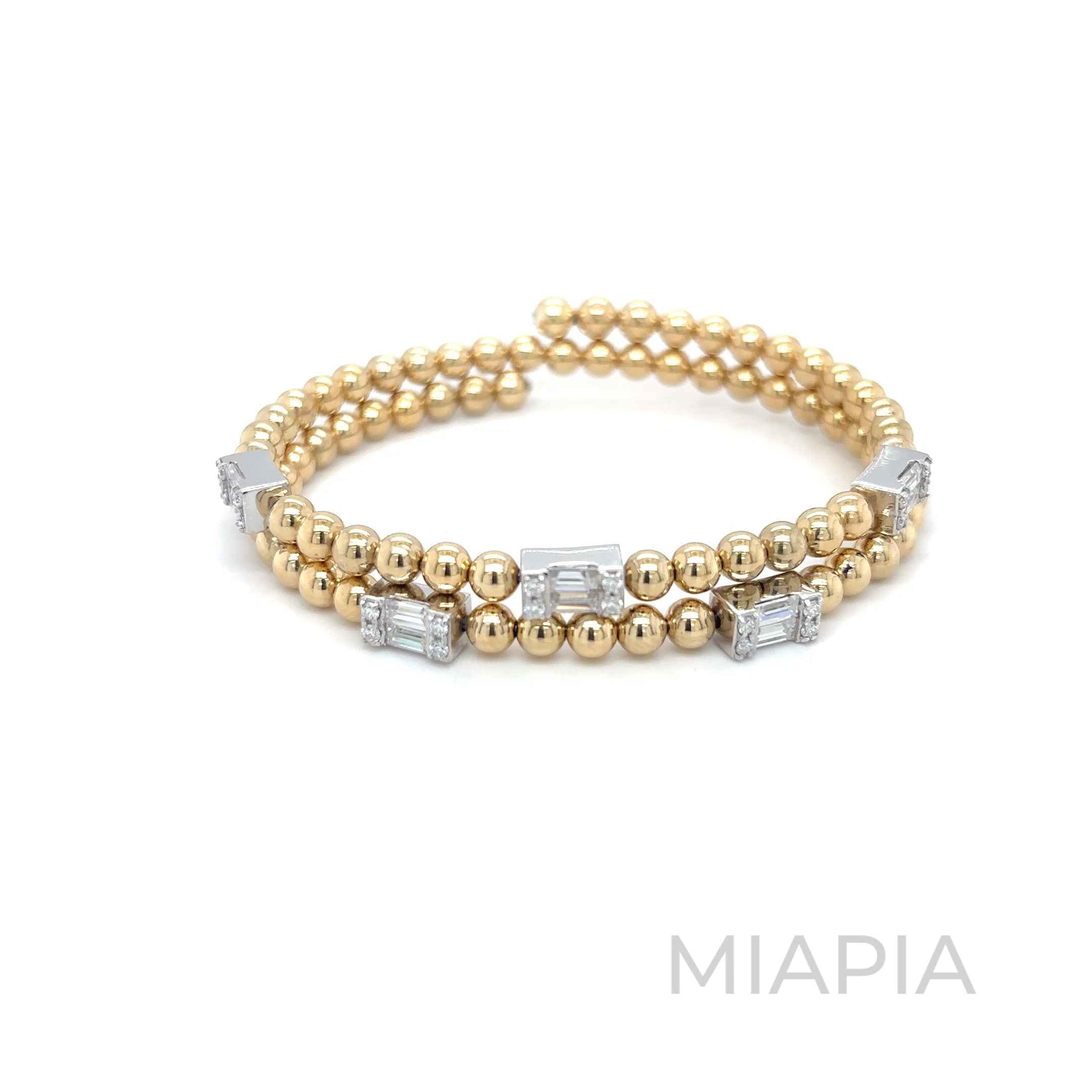 Snap & Swirl Baguette Duo Bracelet