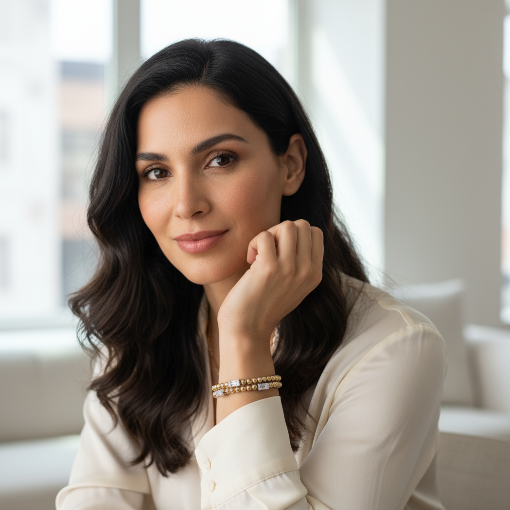 Snap & Swirl Baguette Duo Bracelet