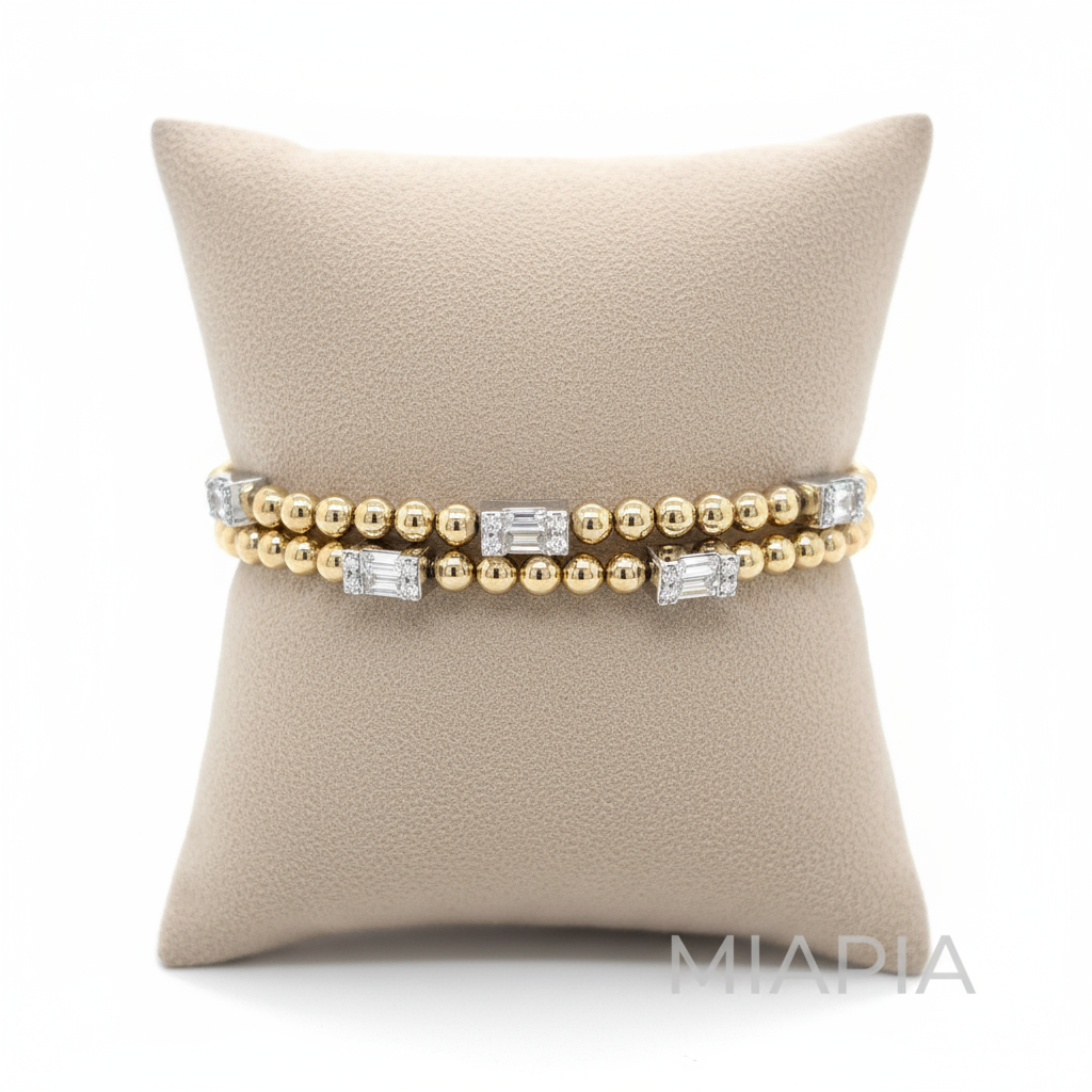 Snap & Swirl Baguette Duo Bracelet