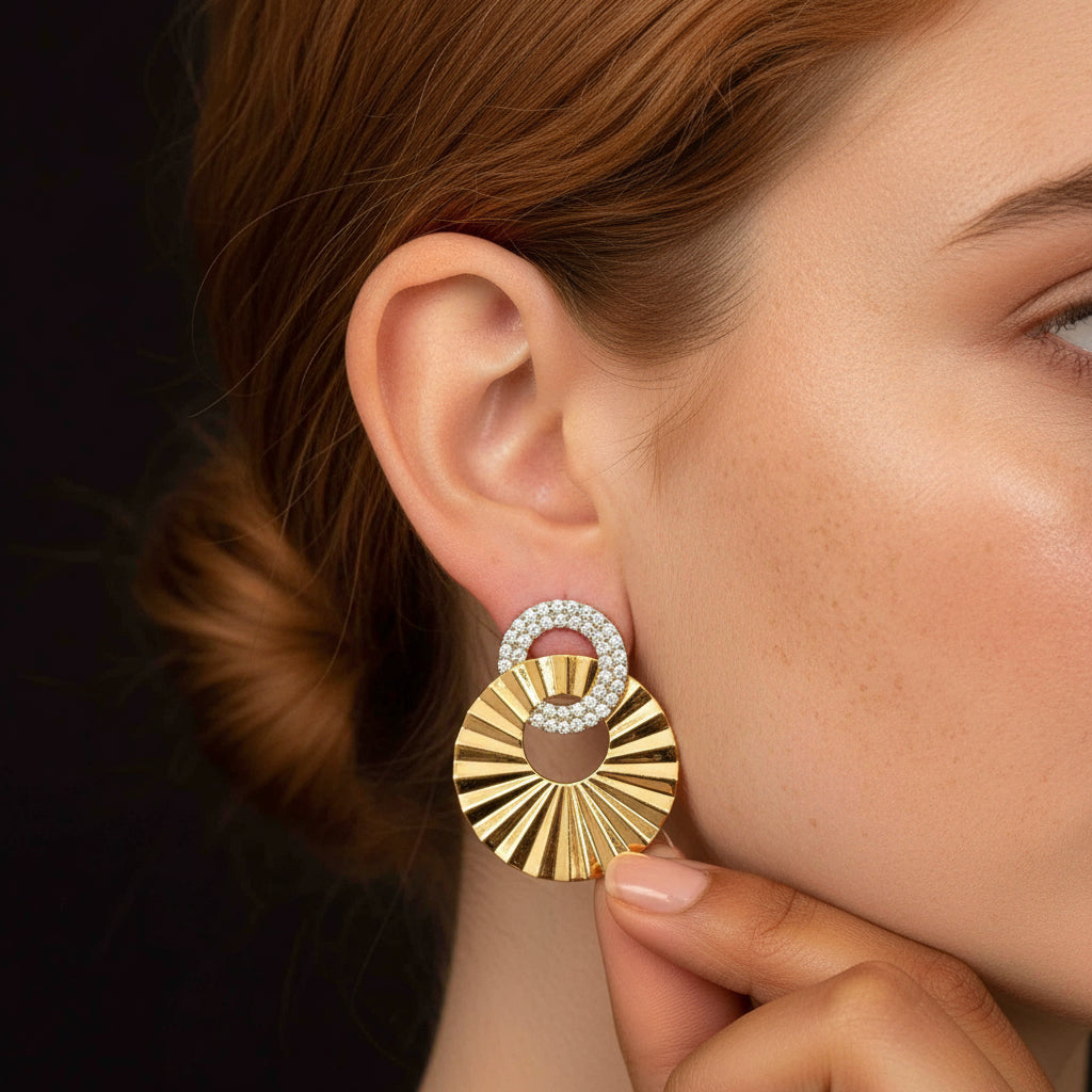 Radiant Halo Statement Earrings