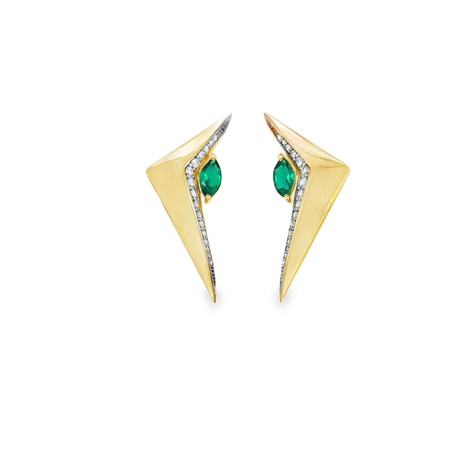 Emerald Edge Earrings