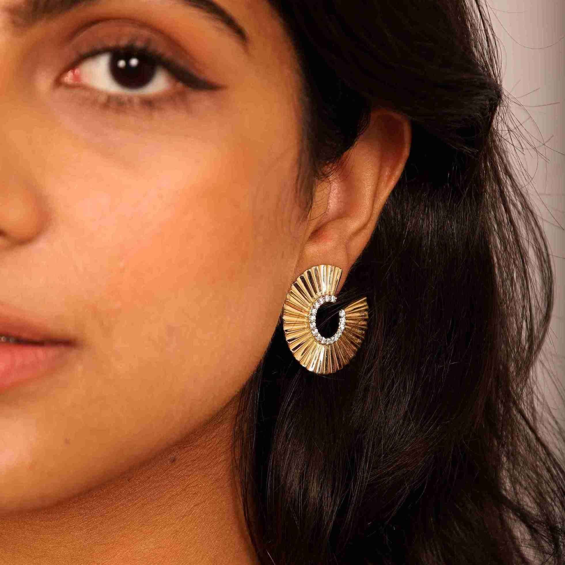 Radiant Crescent Earrings