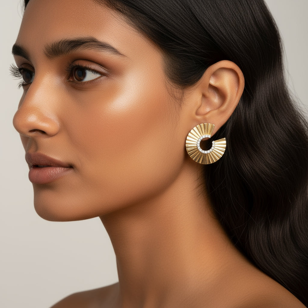Radiant Crescent Earrings