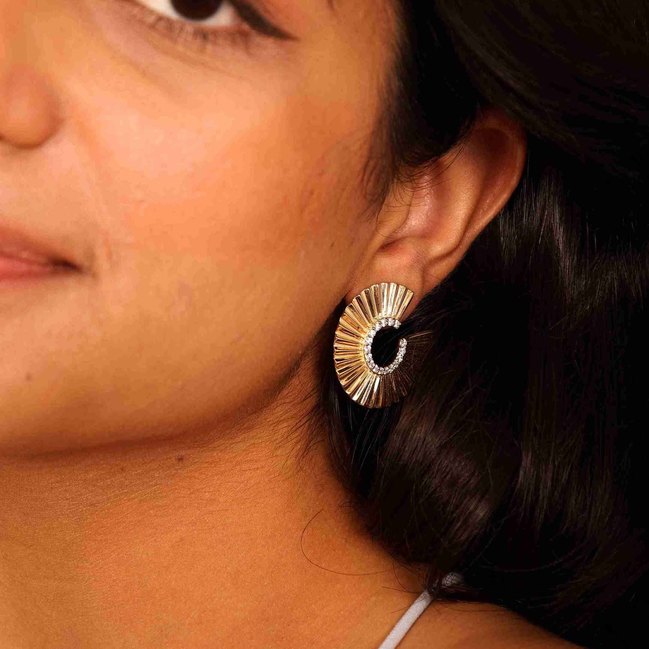 Radiant Crescent Earrings