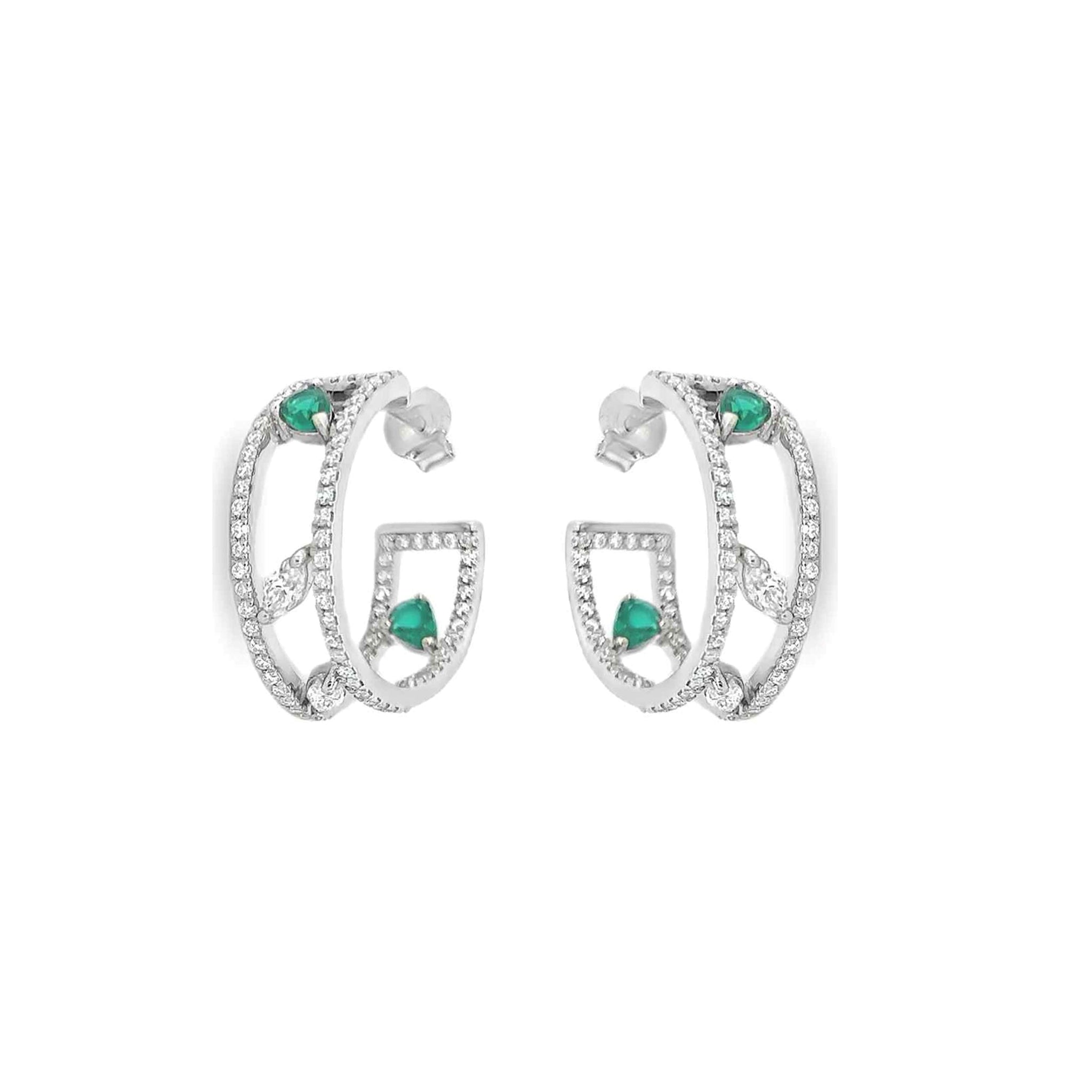 Emerald Arc Earrings