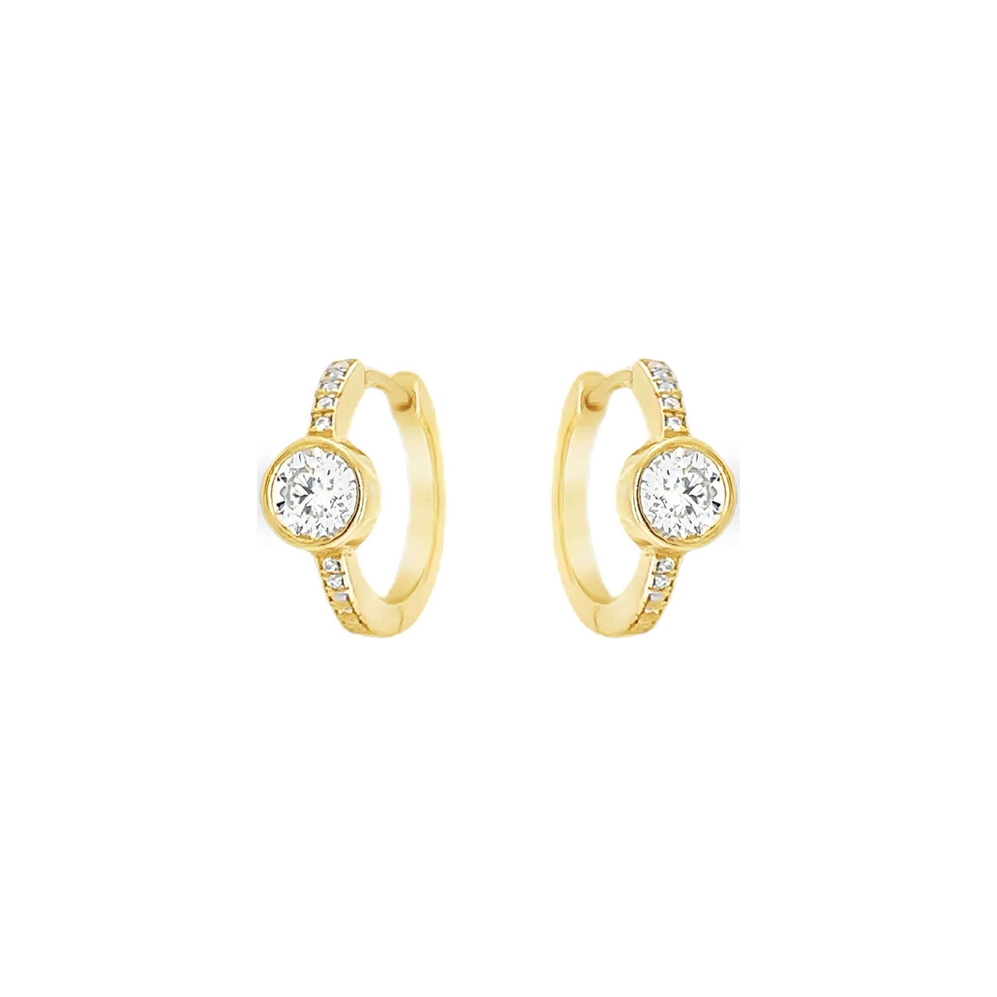 Classic Solitaire Hoop/Huggies