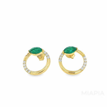 Emerald Arc Studs