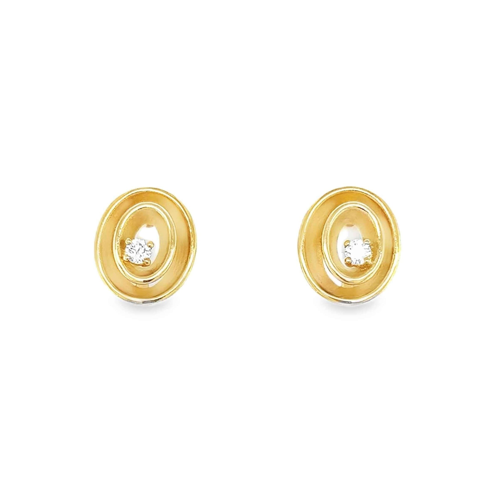 Oval Halo Studs