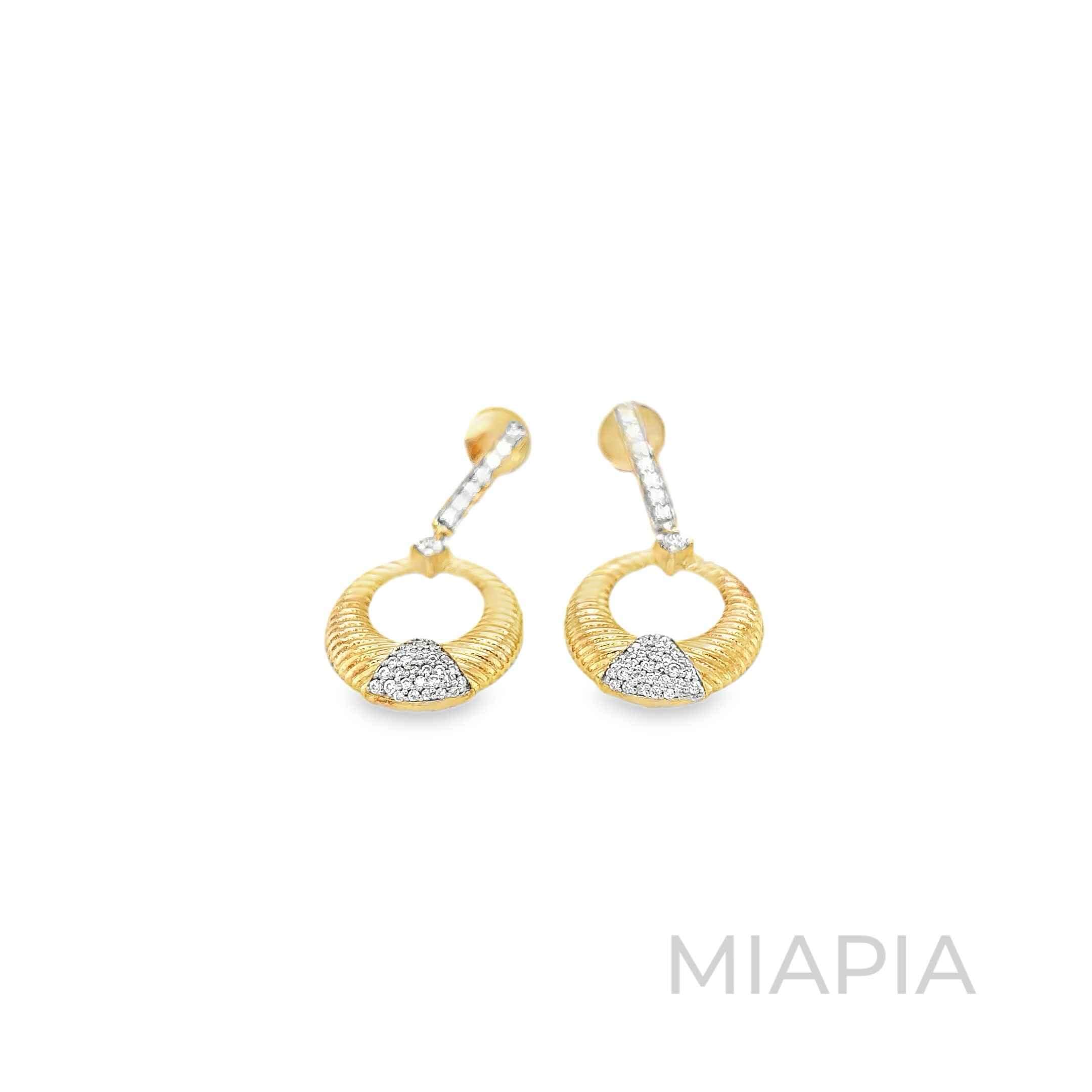 Halo Textured Drop Earrings