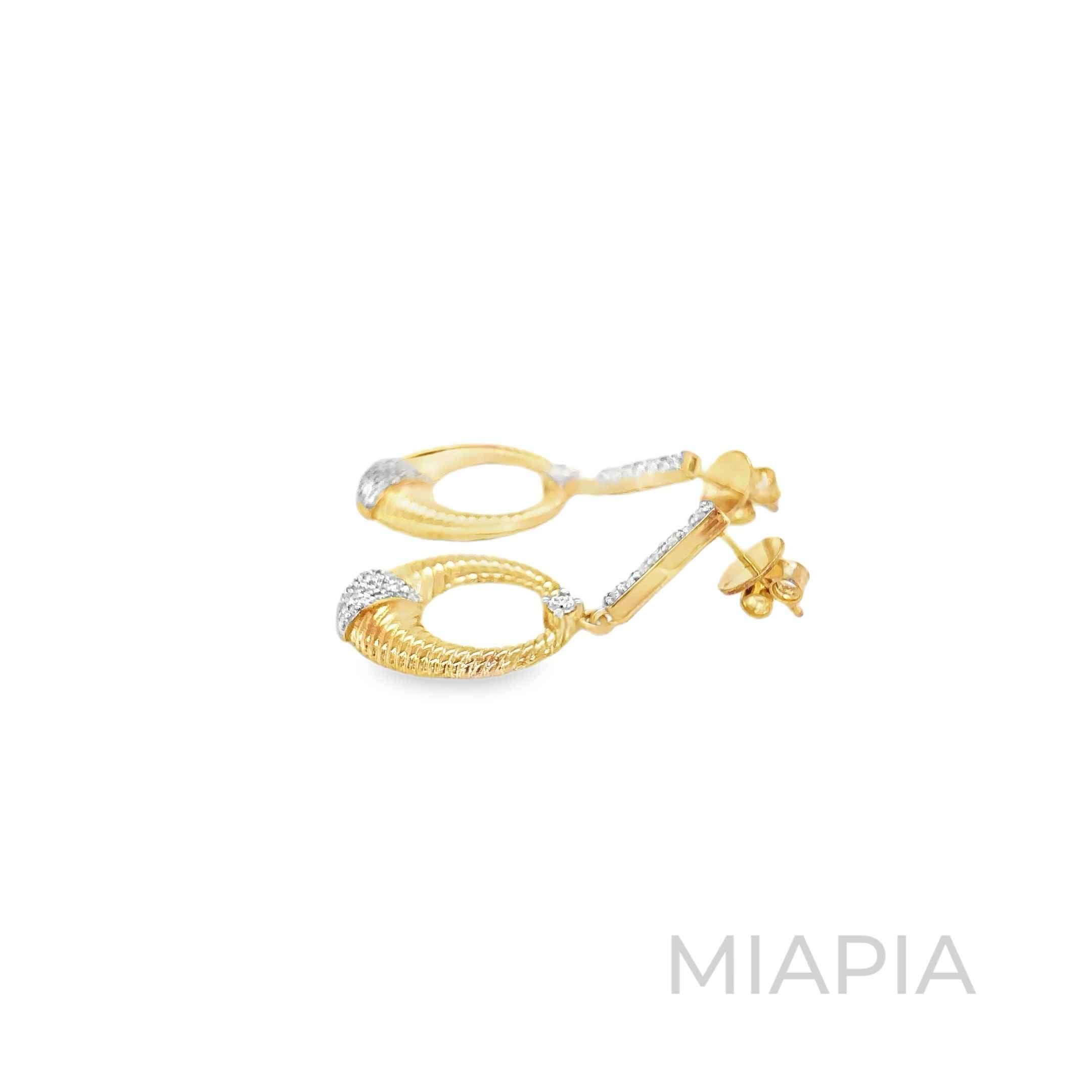 Halo Textured Drop Earrings