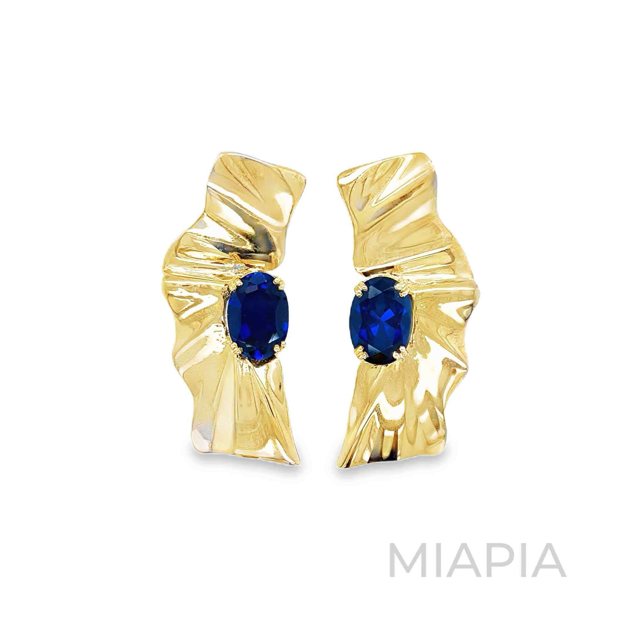 Midnight Ripple Statement Earrings