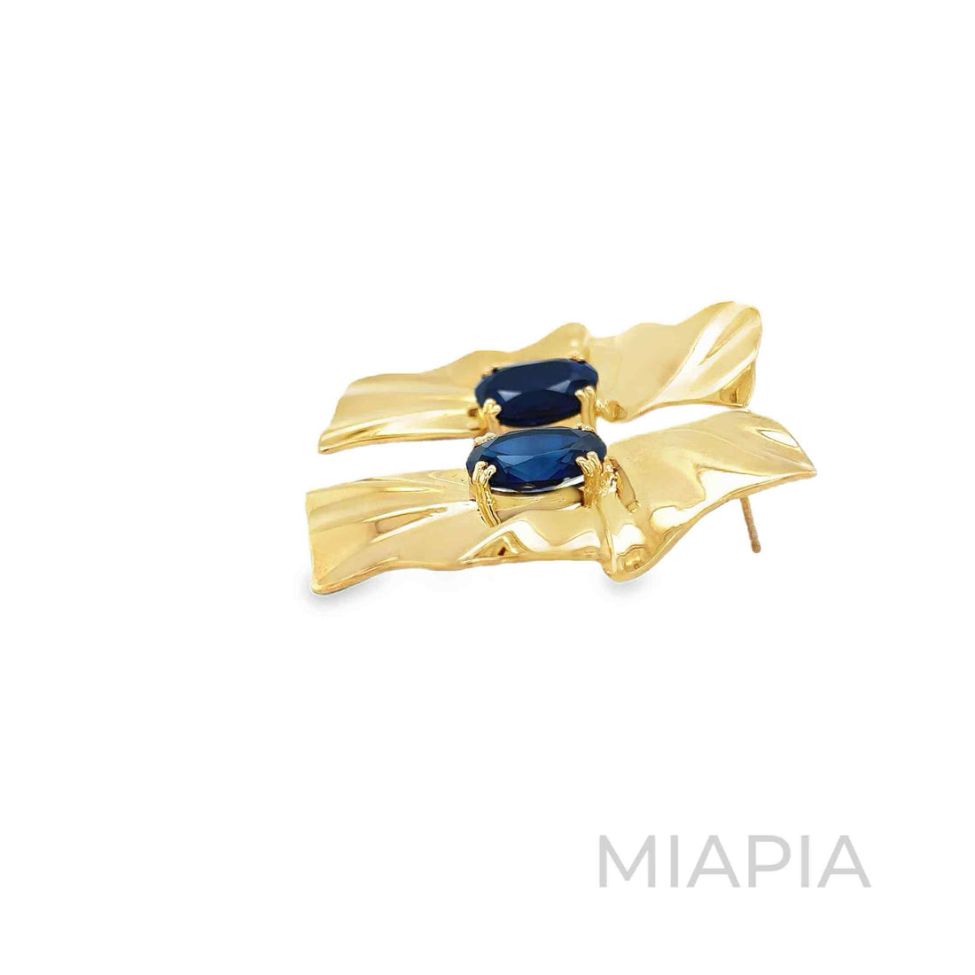 Midnight Ripple Statement Earrings