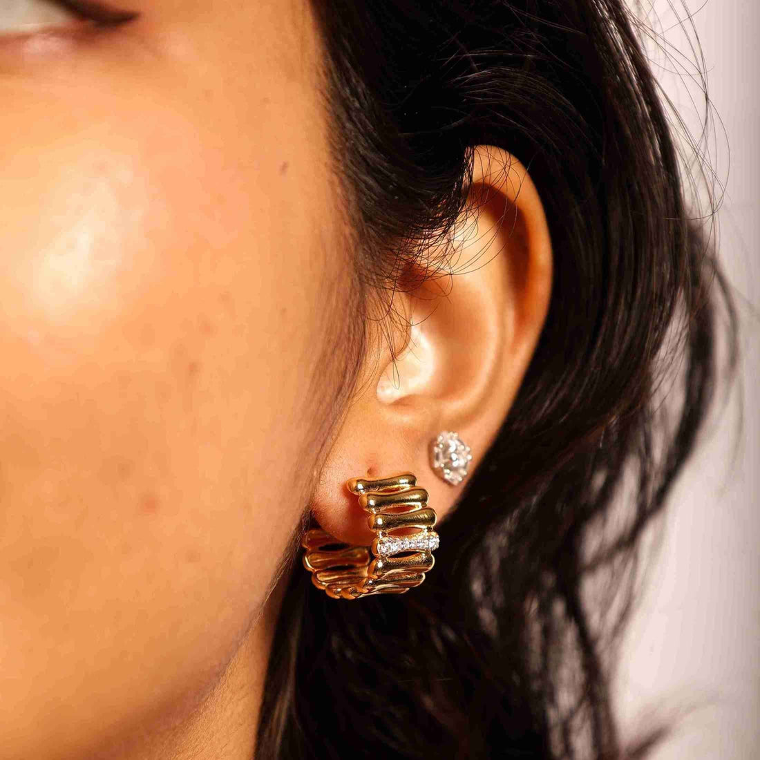 Radiant Ripple Hoops