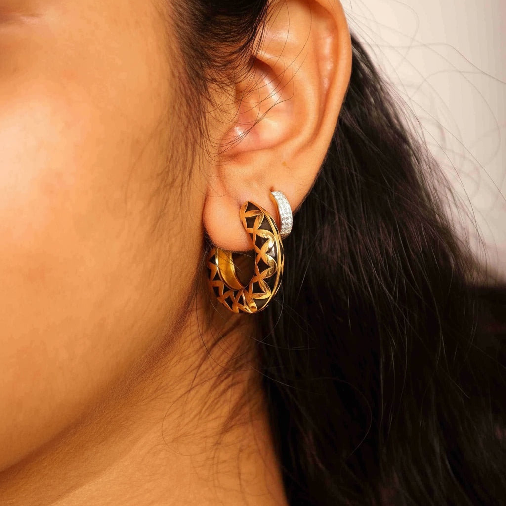 Mosaic Dream Hoops- Black