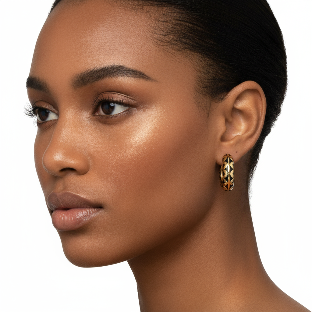 Mosaic Dream Hoops- Black