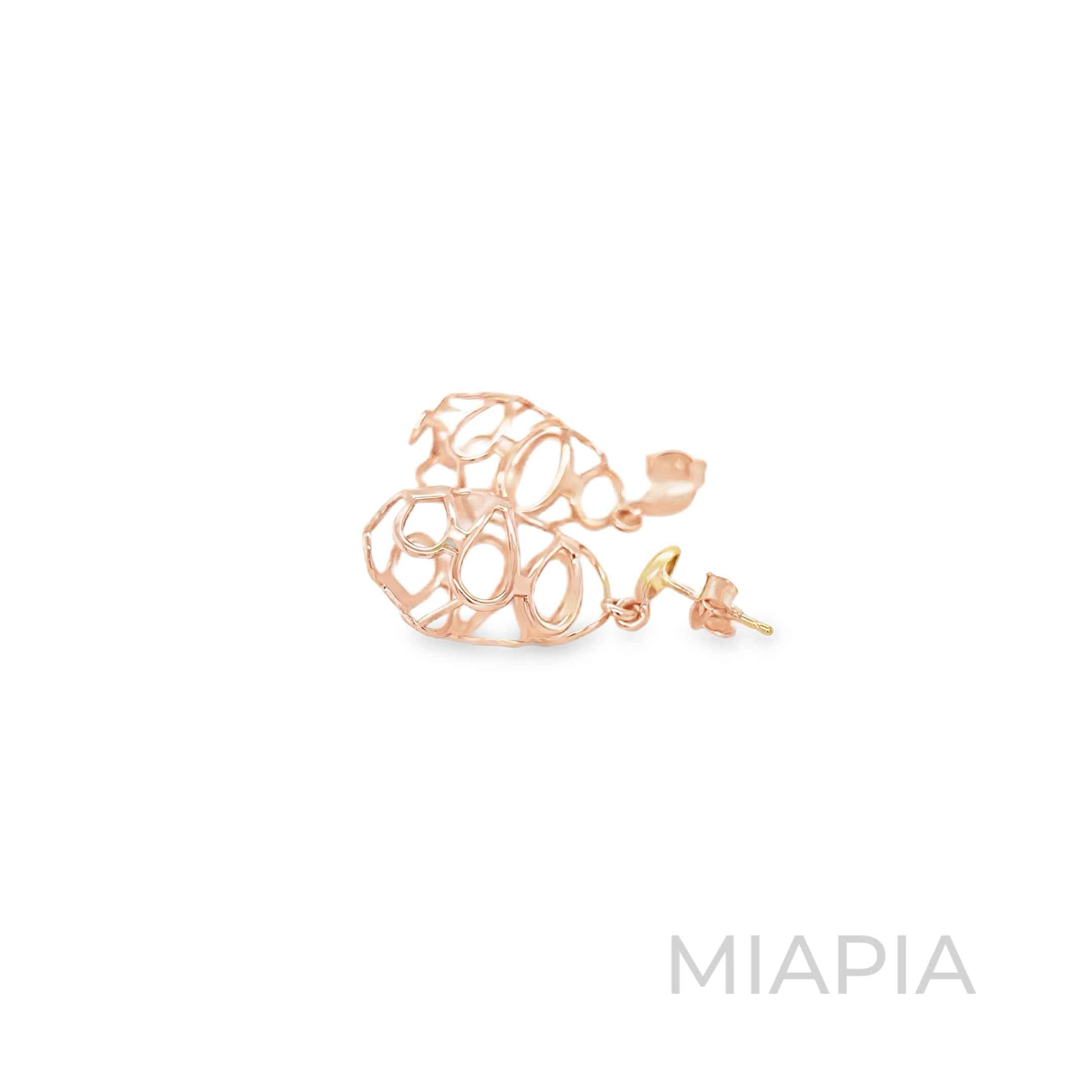 Ribbon Swirl Drop Earrings