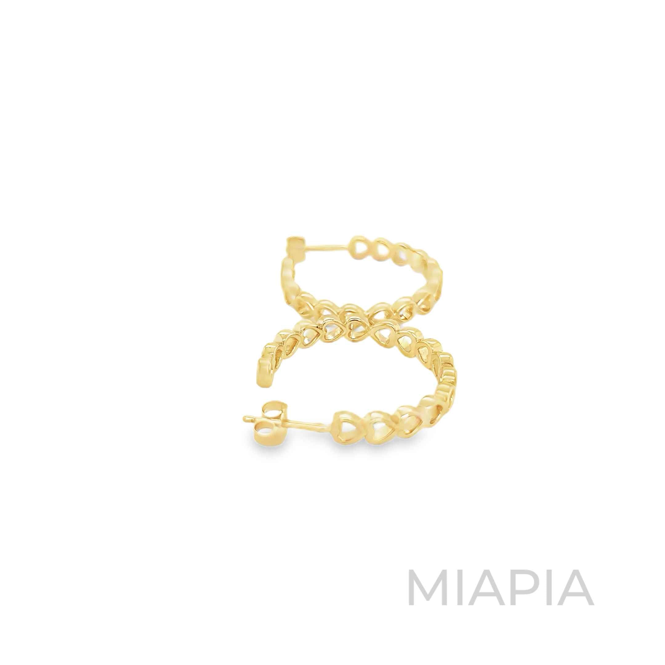 Golden Heart Arc Hoops