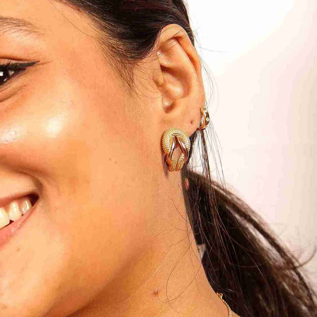 Dual Flow Stud Earrings