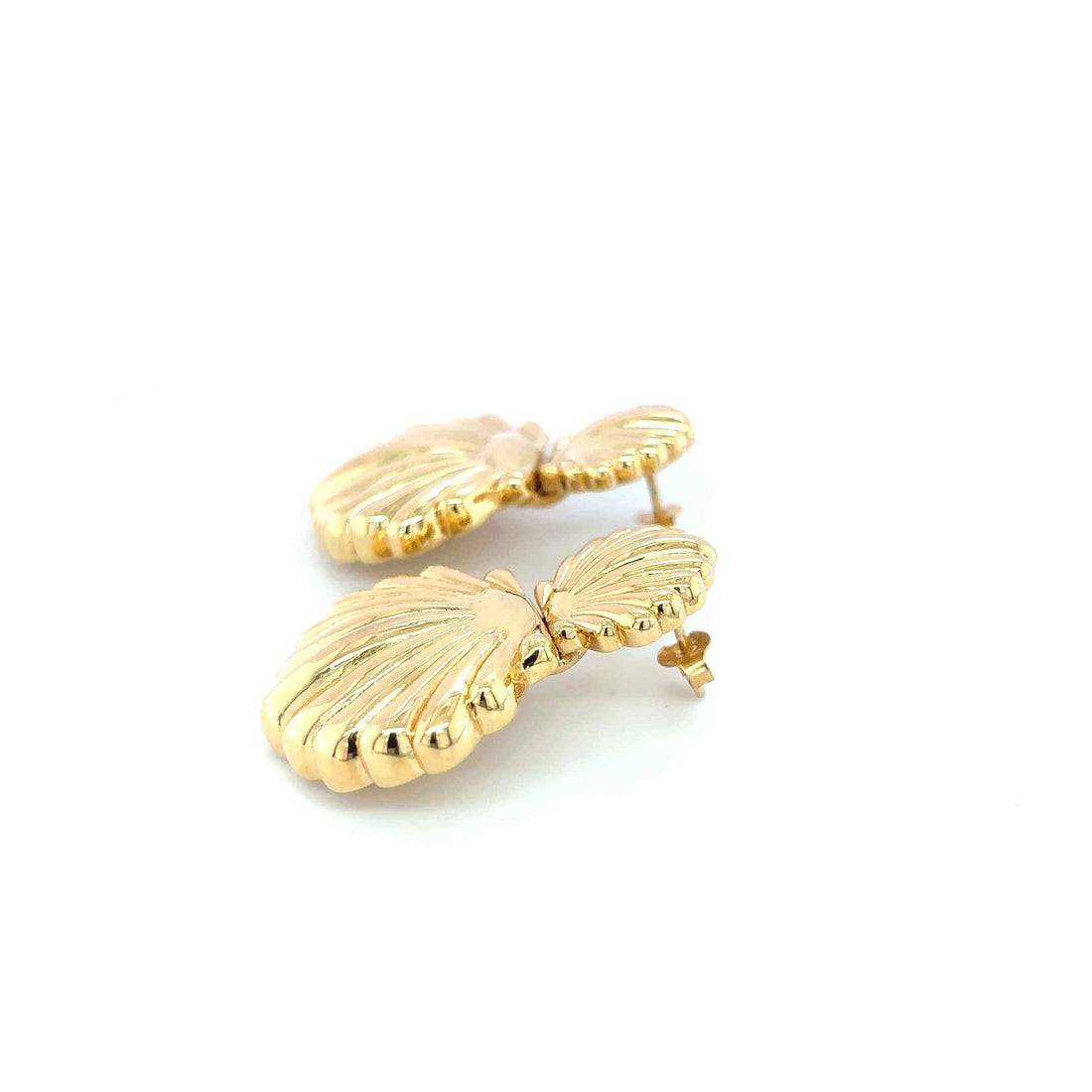 Golden Shell Drop Earrings