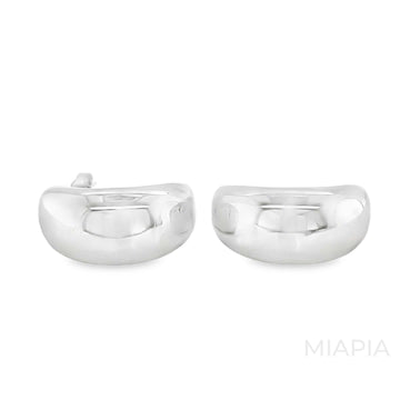 Silver Arc Hoops