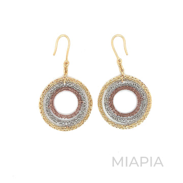 Tri Coloured Orbit Earrings