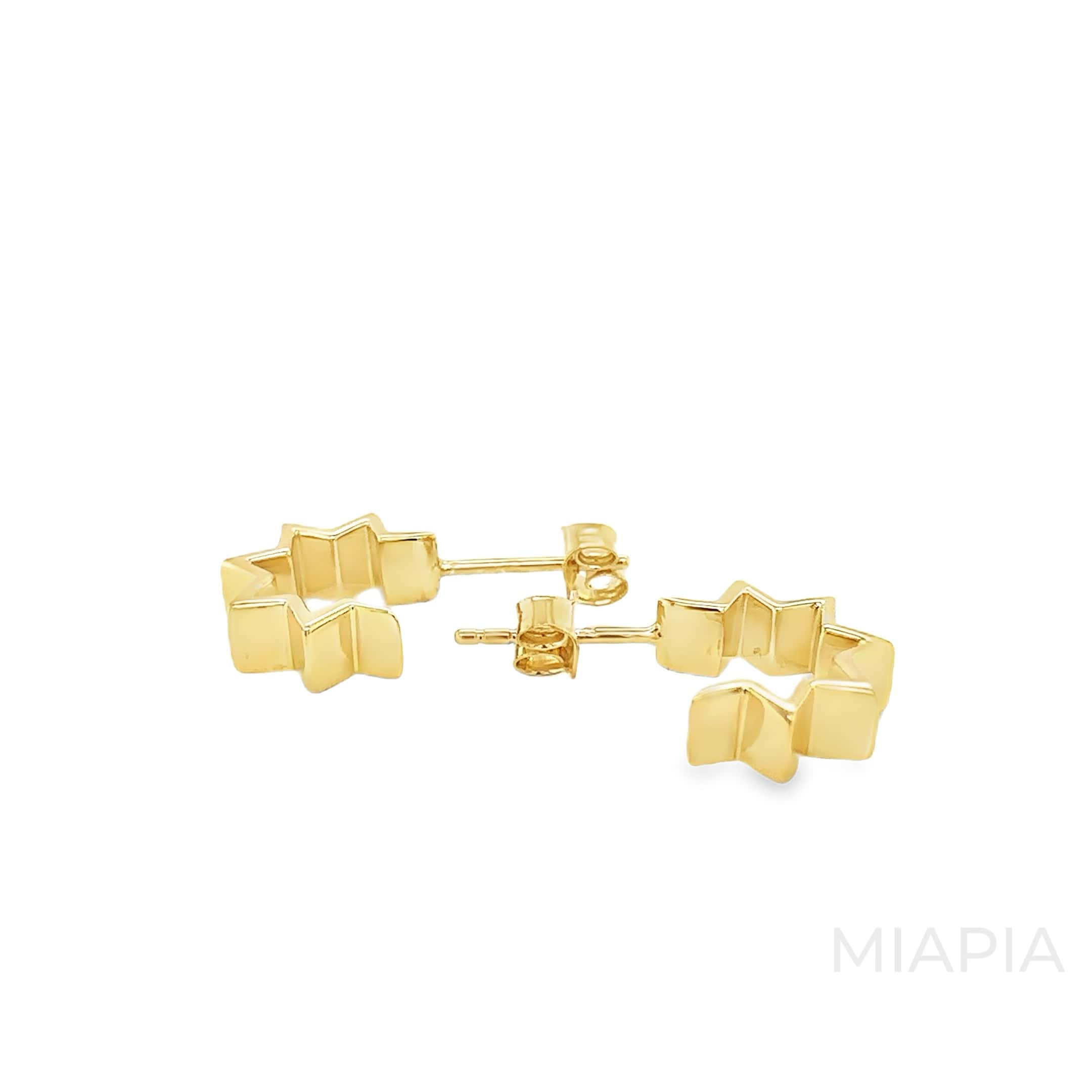 Golden Step Hoop Earrings