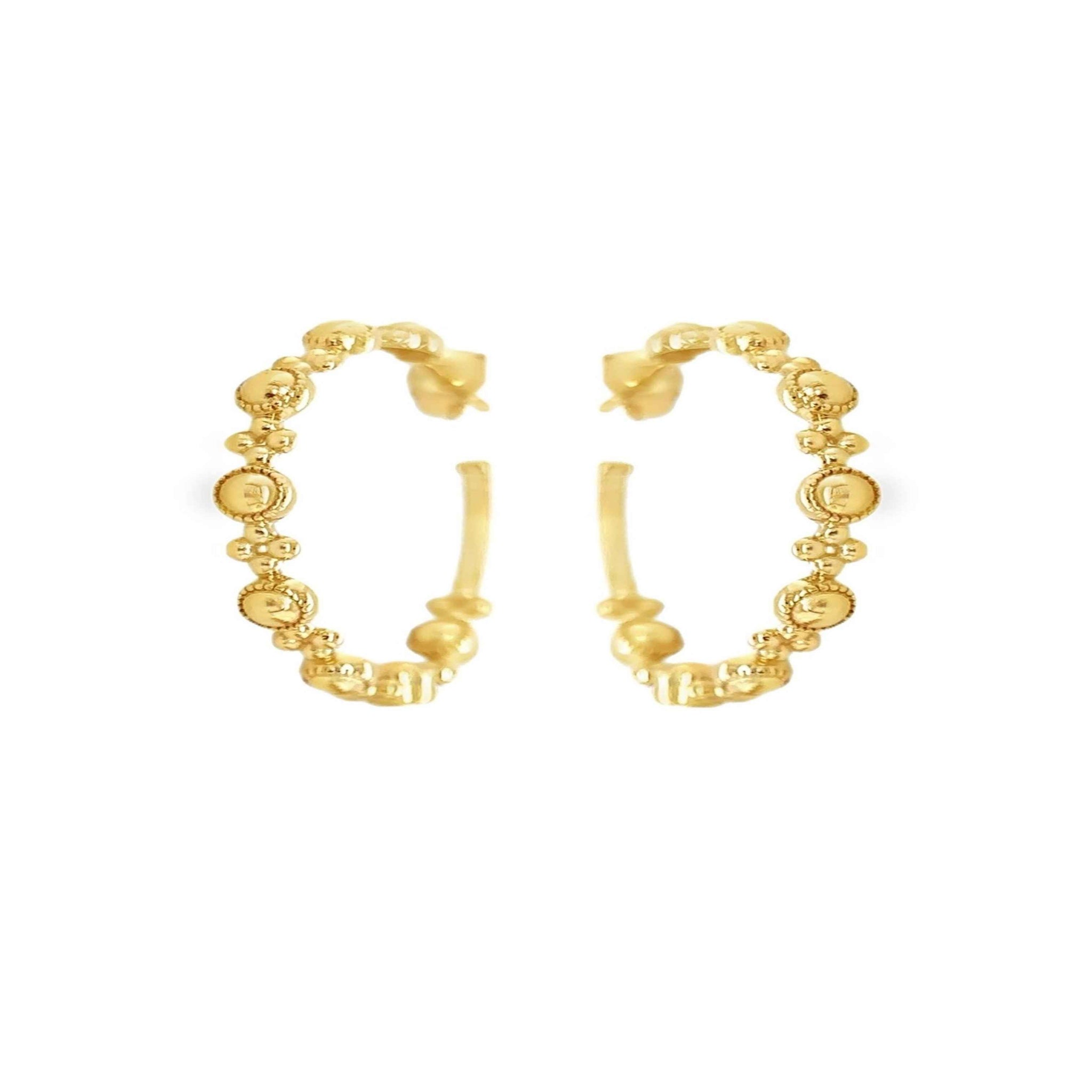 Gilded Beads Hoops