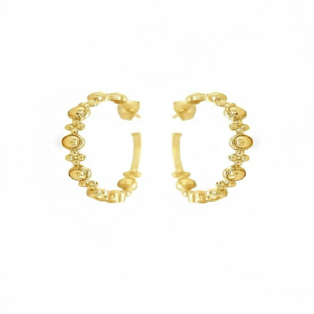 Gilded Beads Hoops