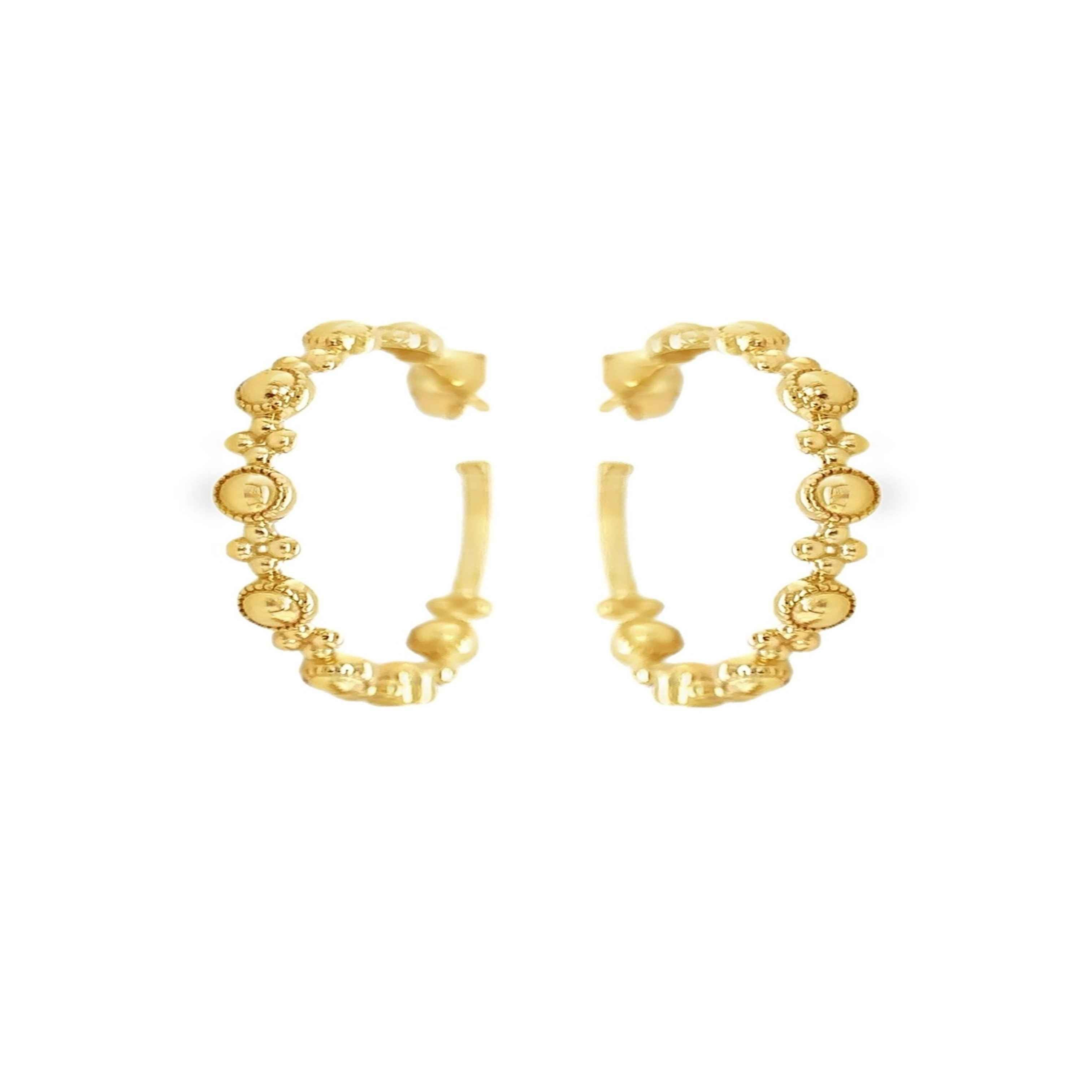 Gilded Beads Hoops