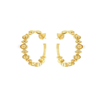 Gilded Beads Hoops