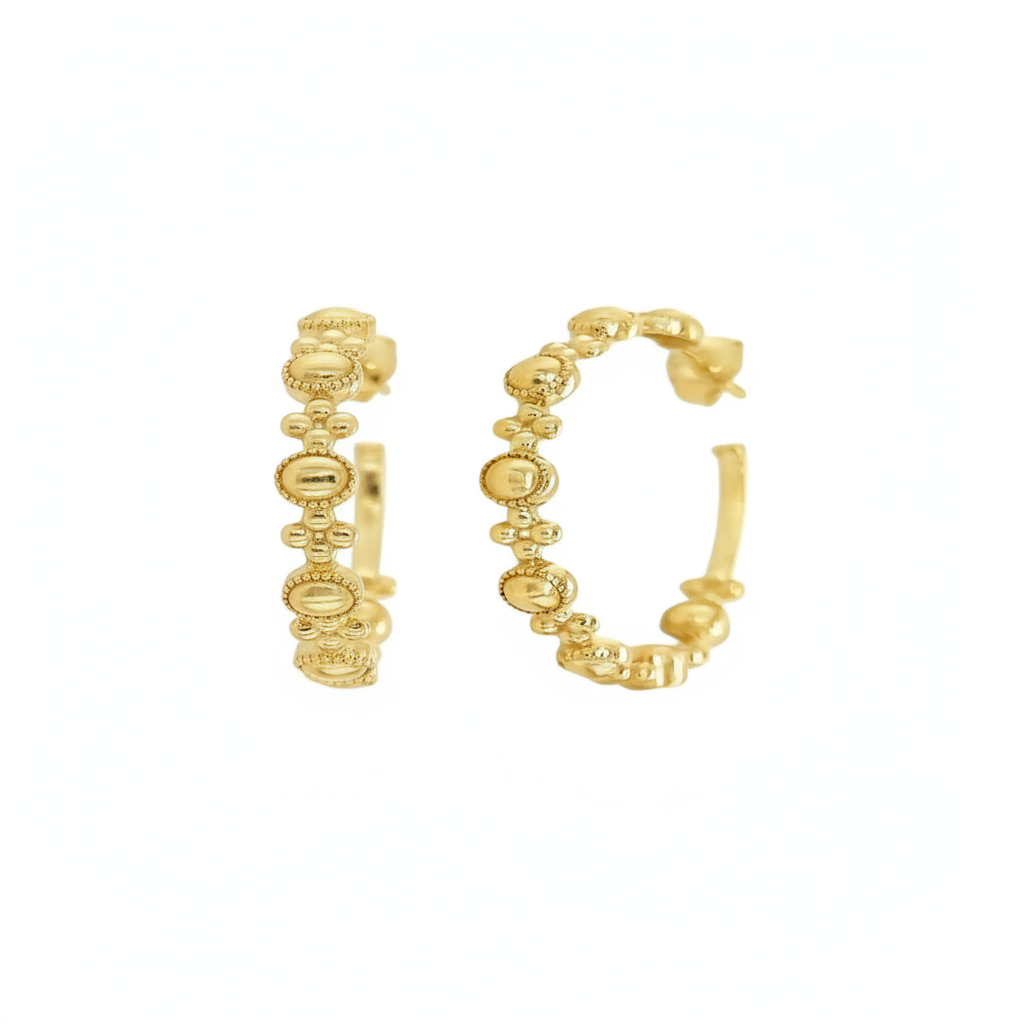 Gilded Beads Hoops