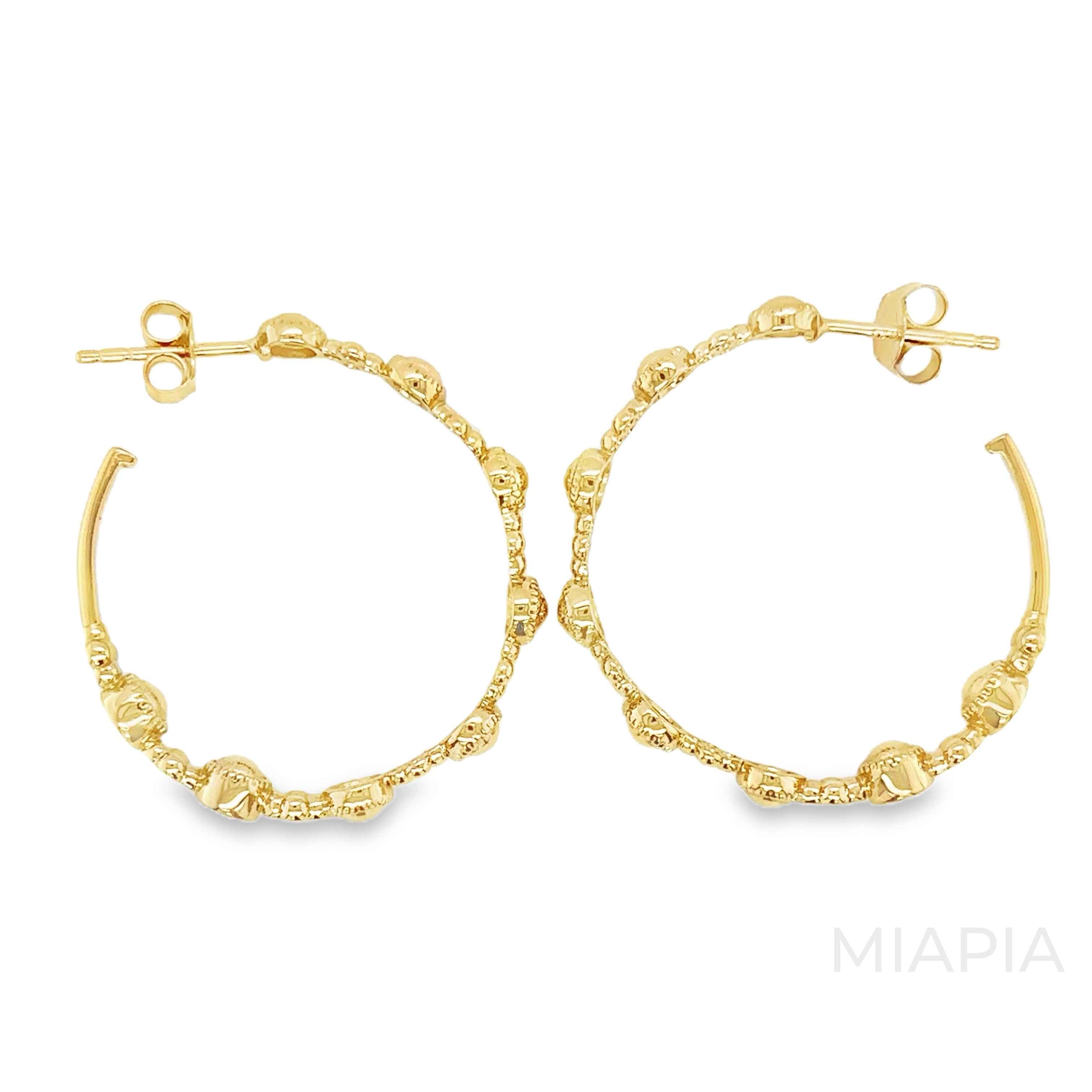 Gilded Beads Hoops