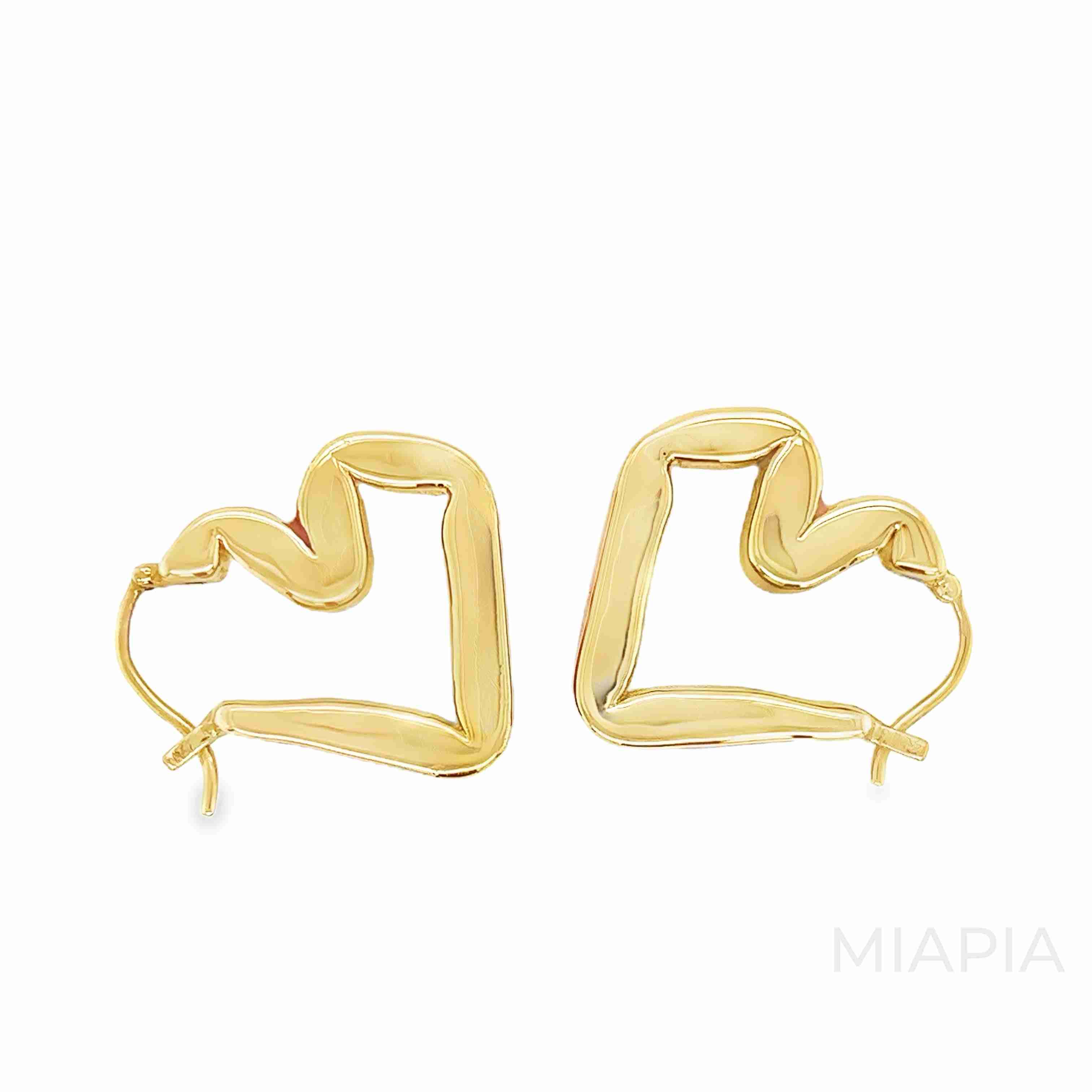 Crimson Enamel Hoops