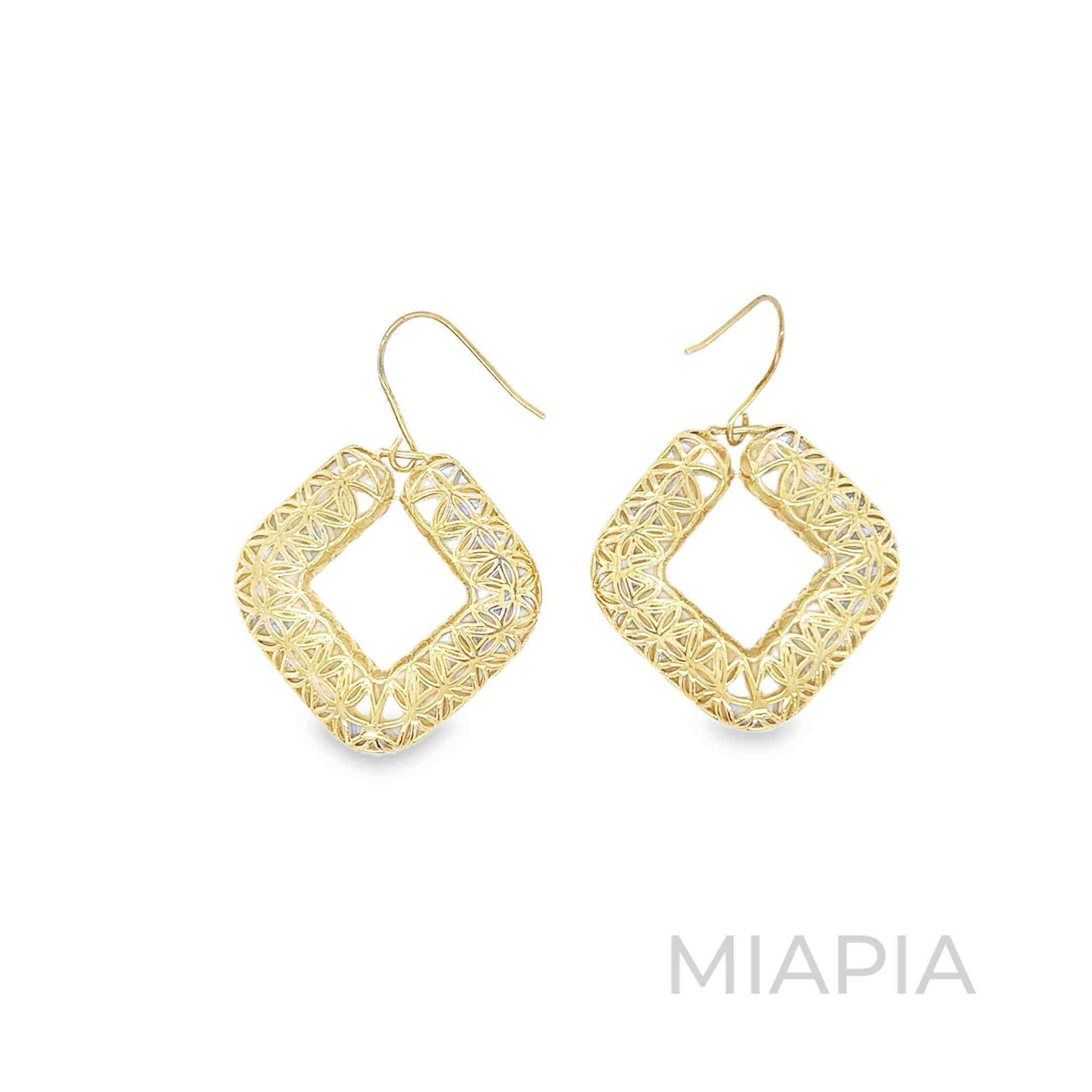 Geometric Filigree Drop Earrings