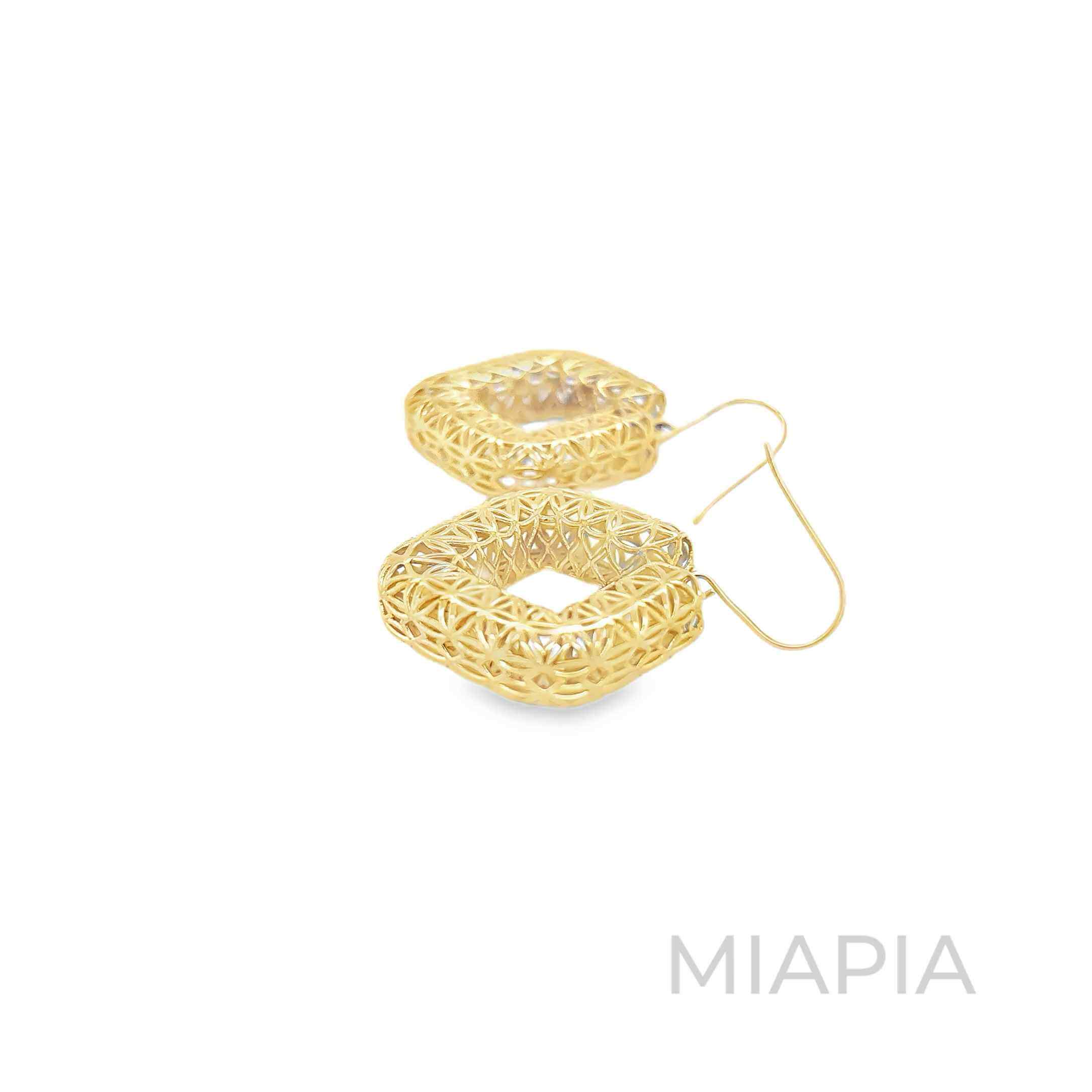 Geometric Filigree Drop Earrings