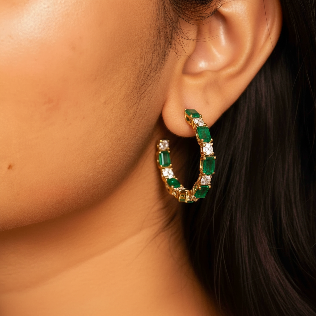 Emerald Enchant Hoops