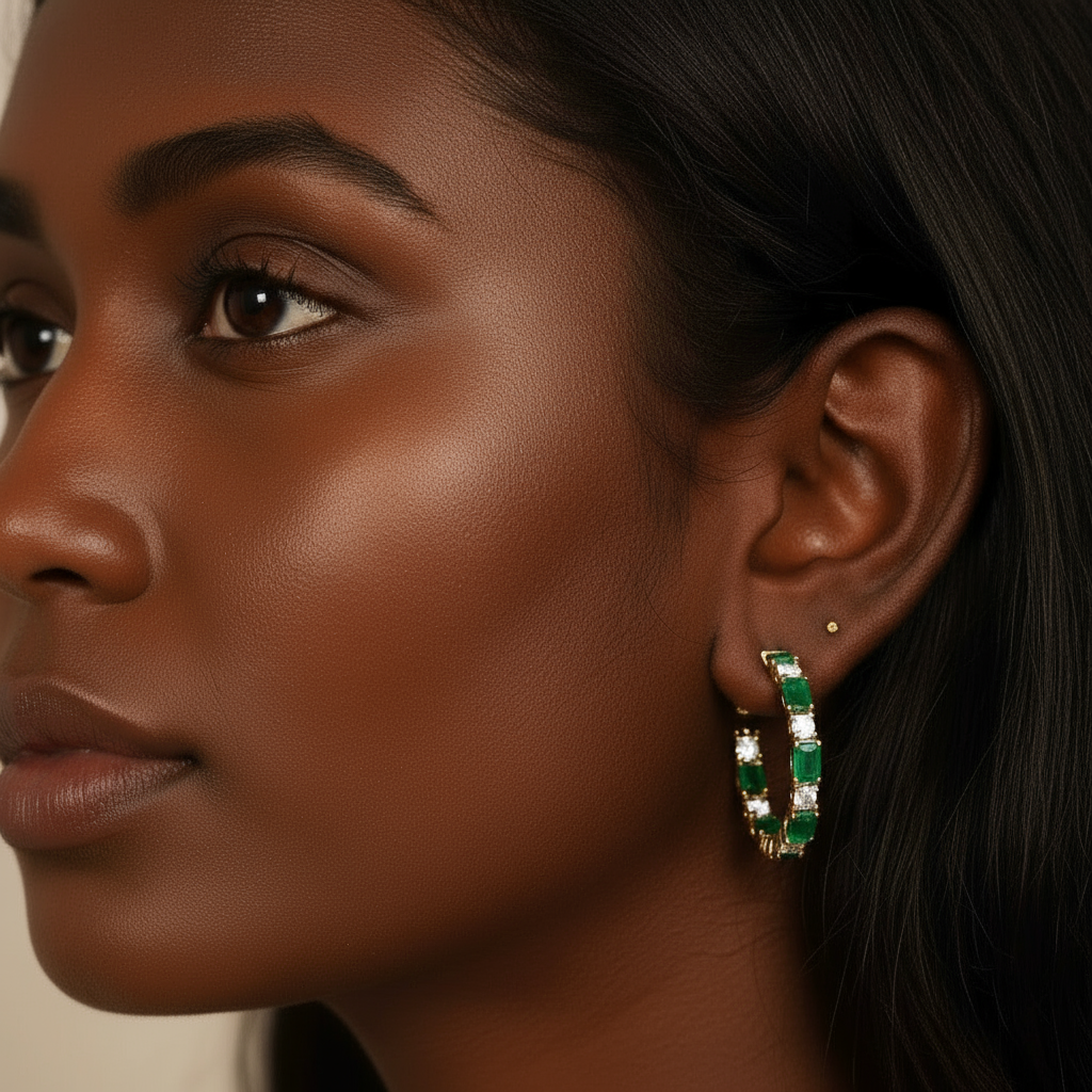 Emerald Enchant Hoops
