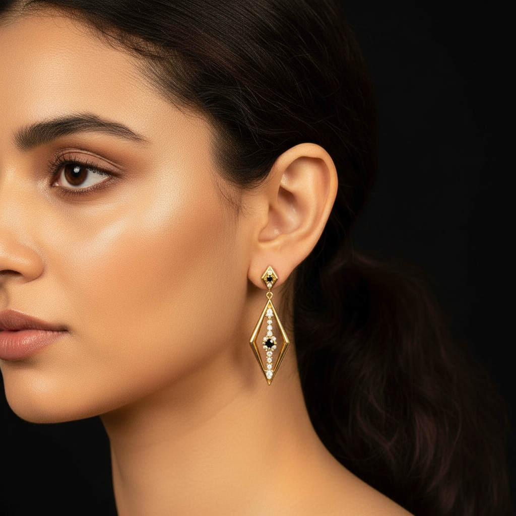 Noir Vision Drop Earrings