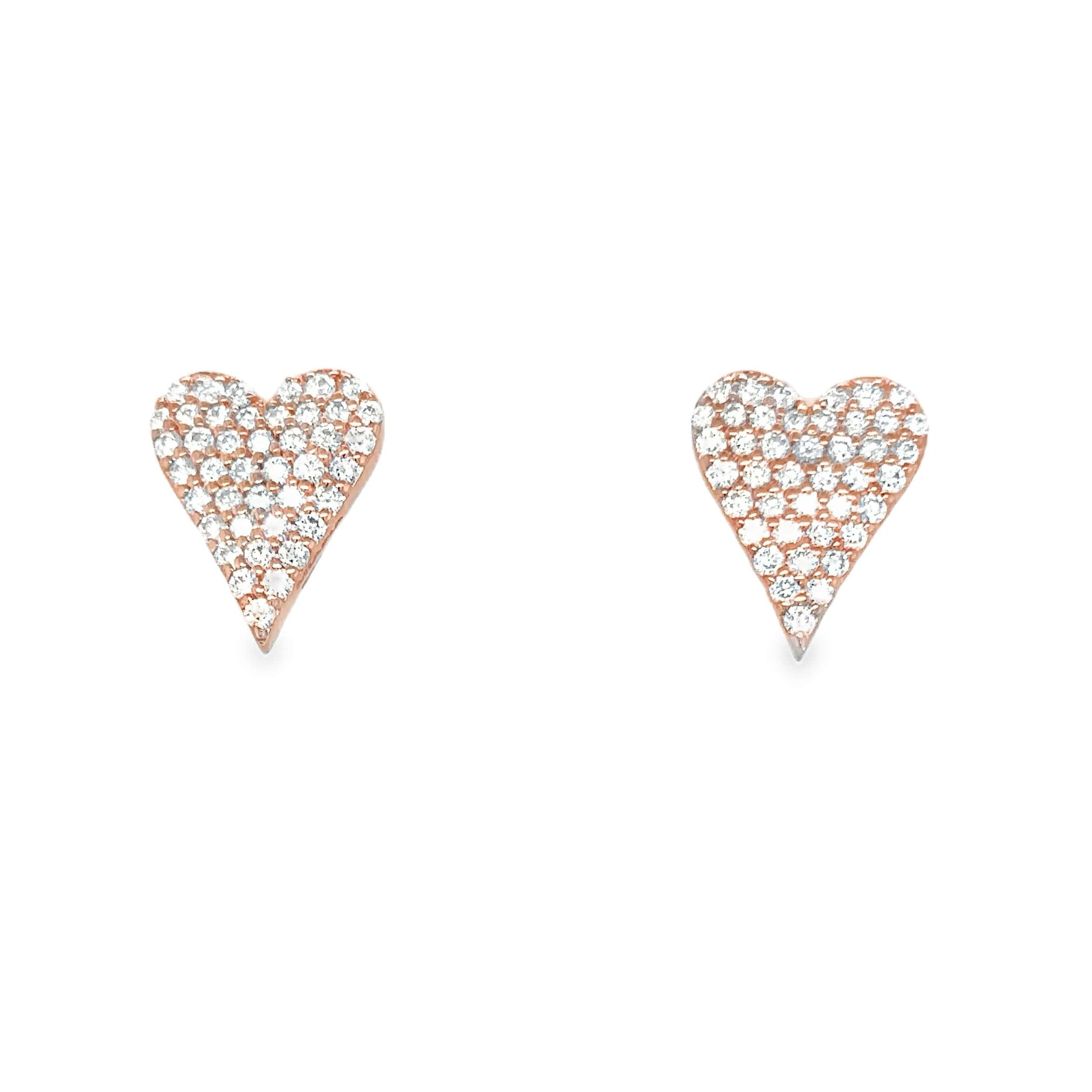 Rose Glow Heart Studs