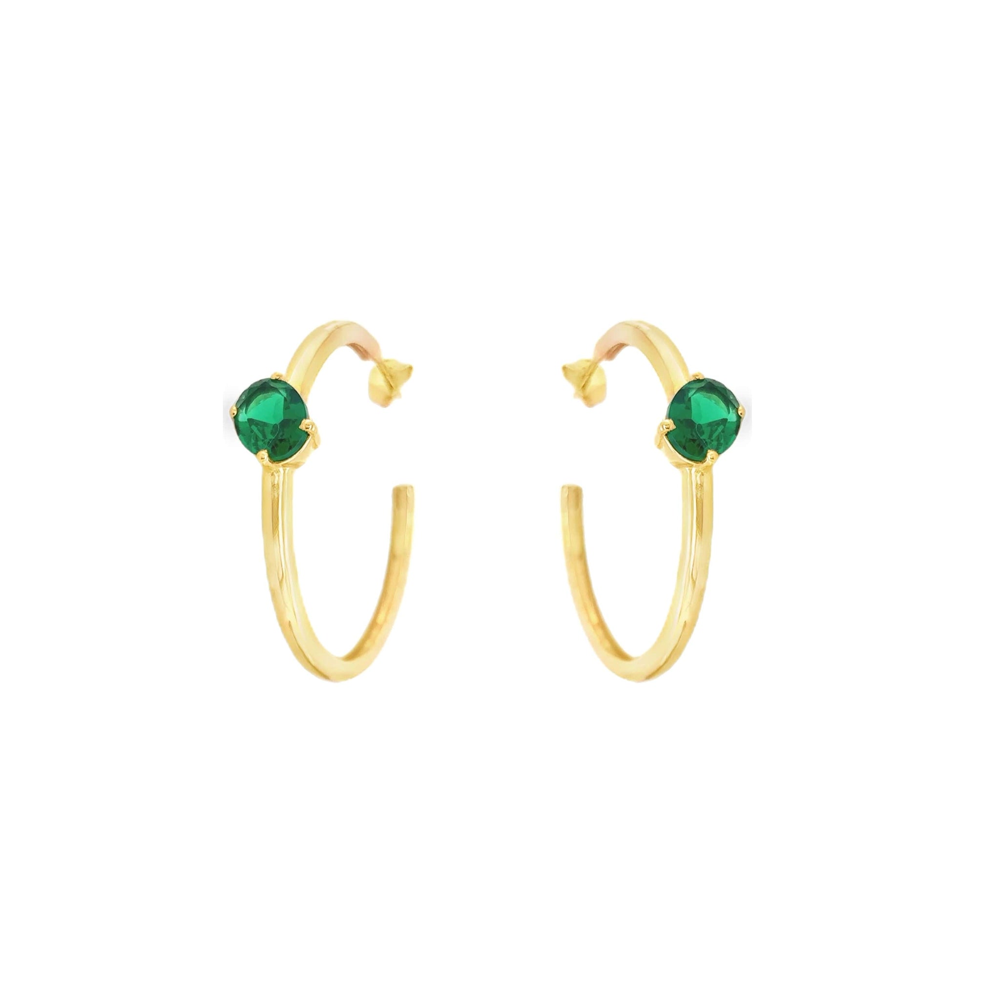 Emerald Axis Hoops