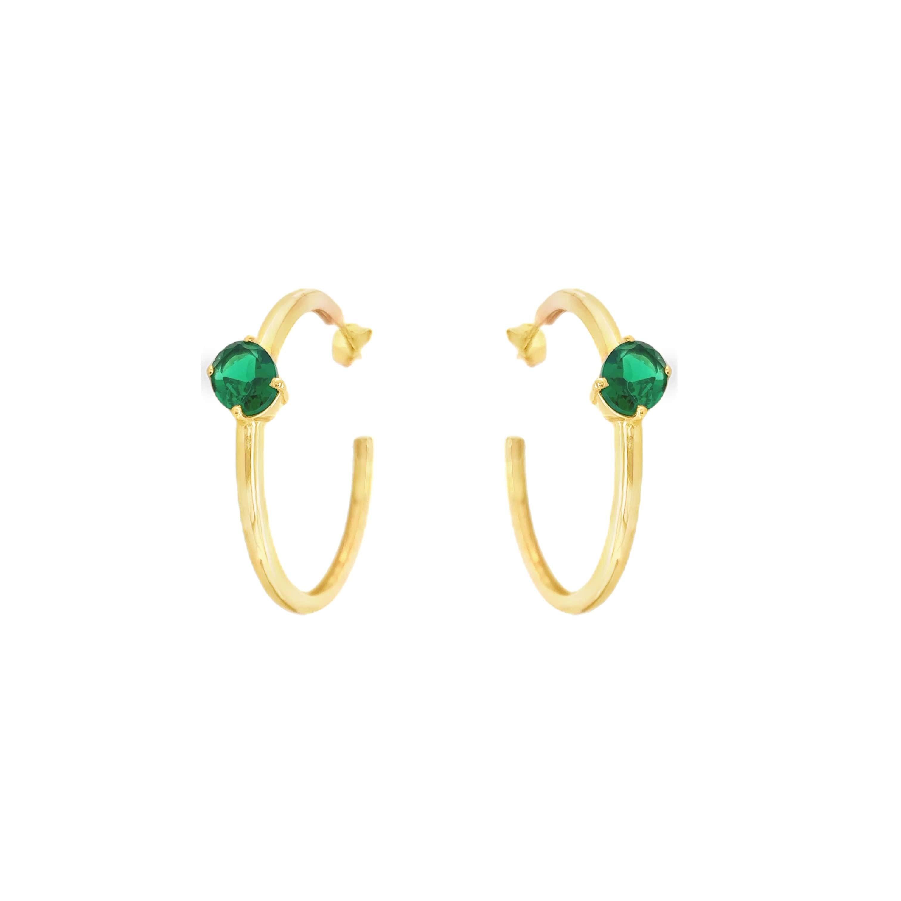 Emerald Axis Hoops