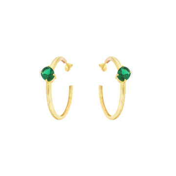Emerald Axis Hoops