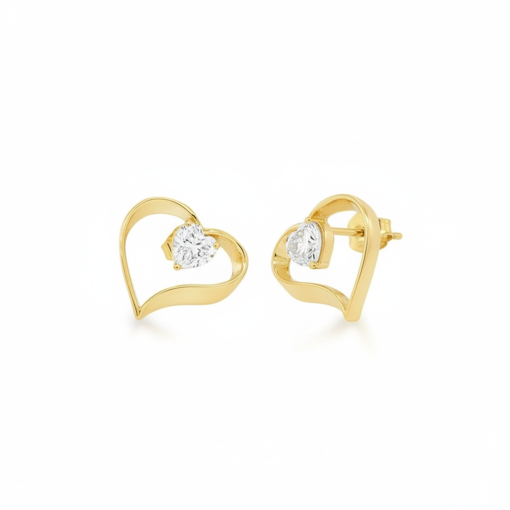 Heartbeat Stud Earrings