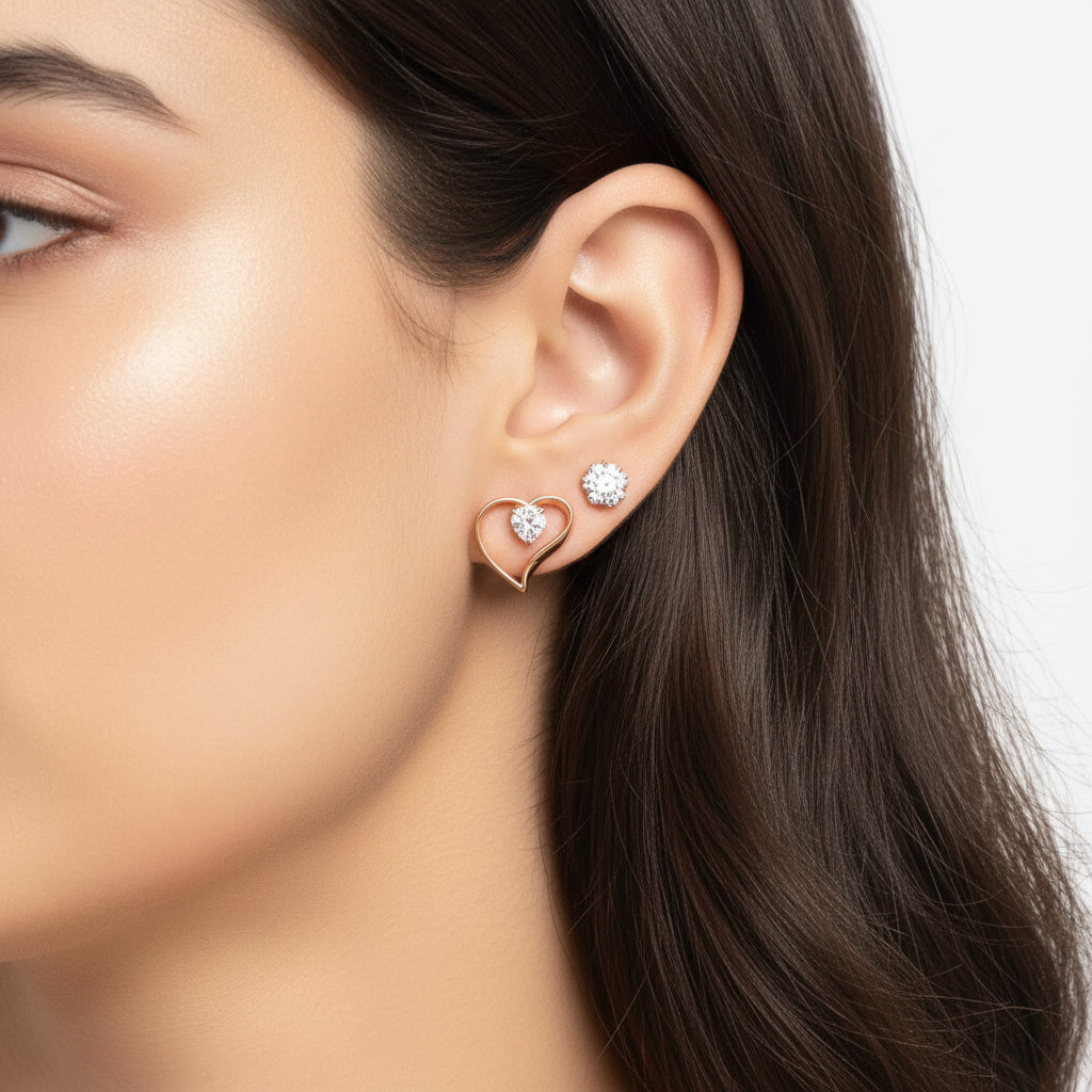 Heartbeat Stud Earrings