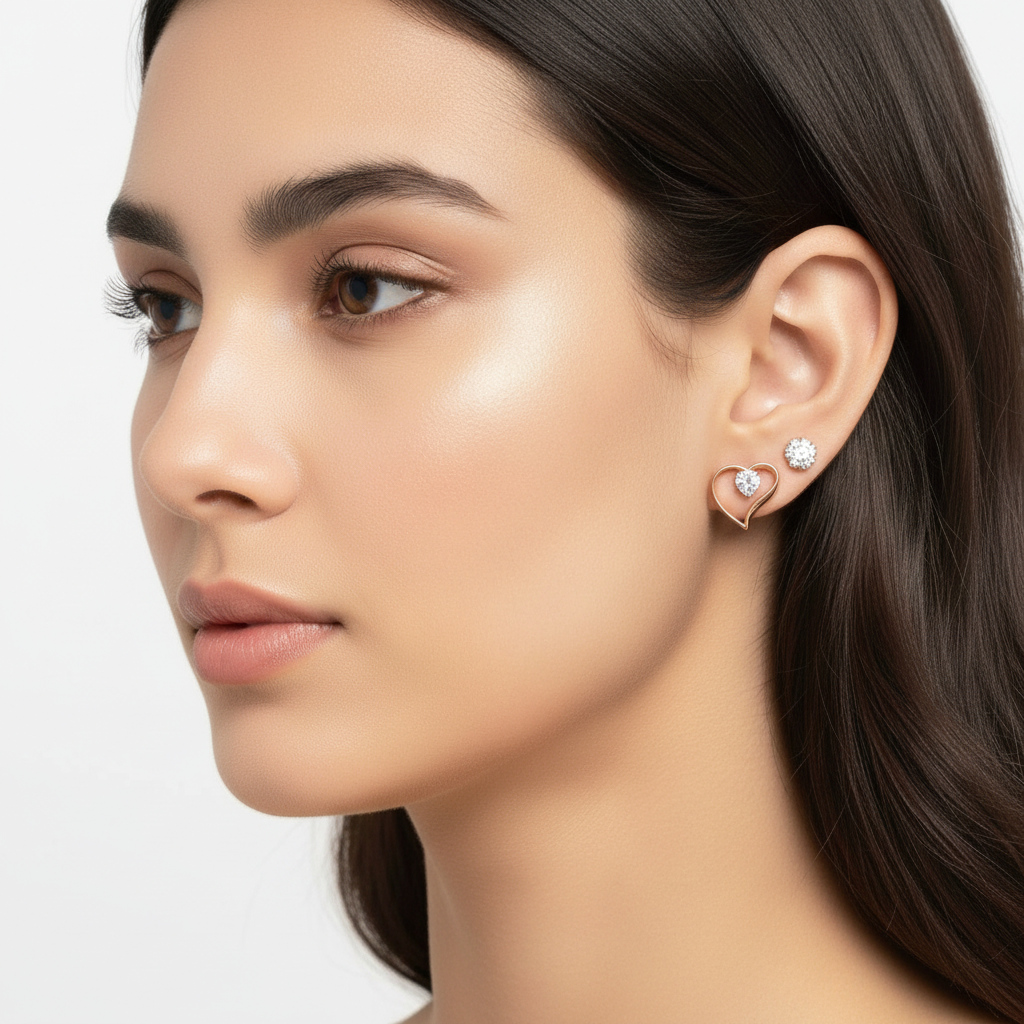 Heartbeat Stud Earrings