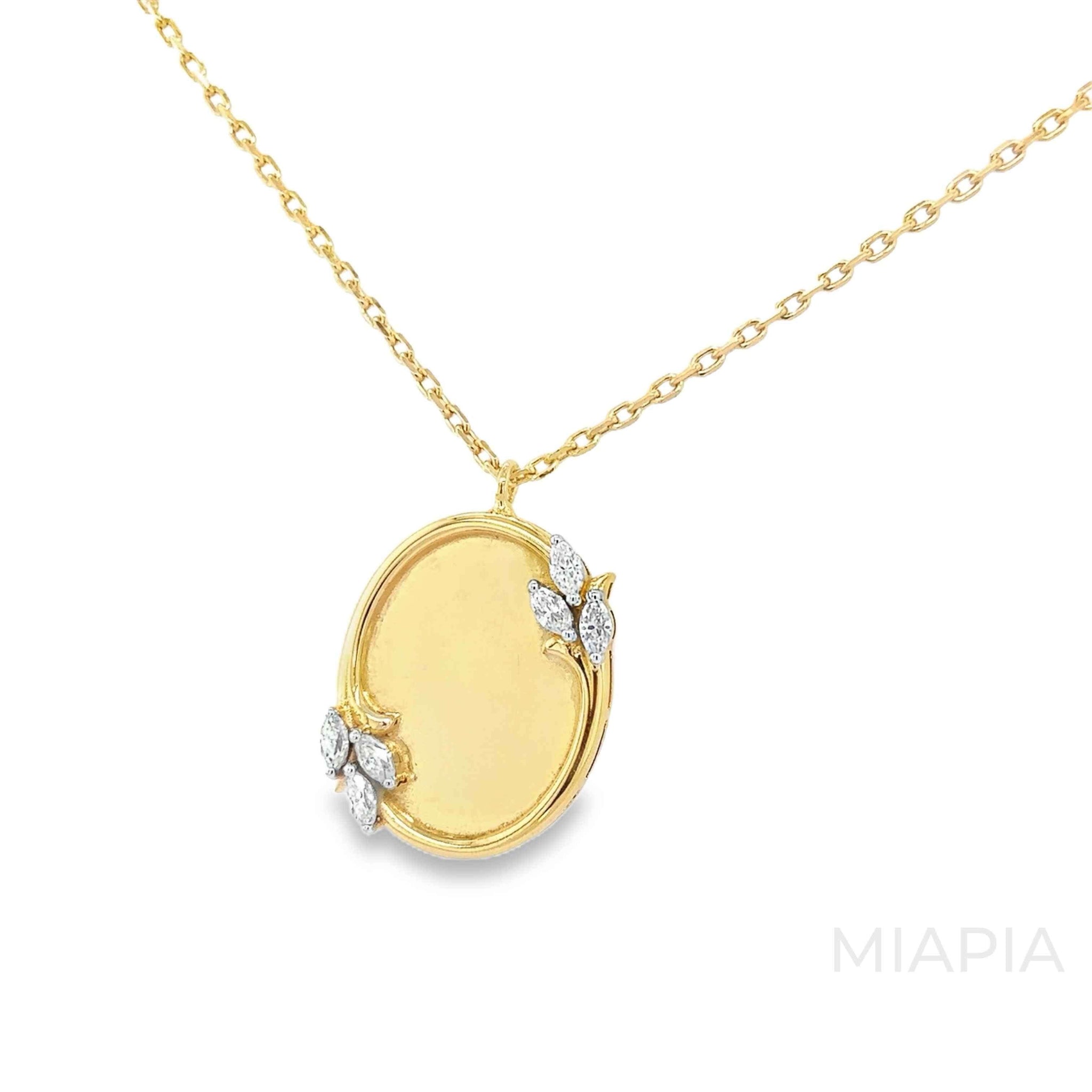 Blossom Oval Pendant- Engraveable